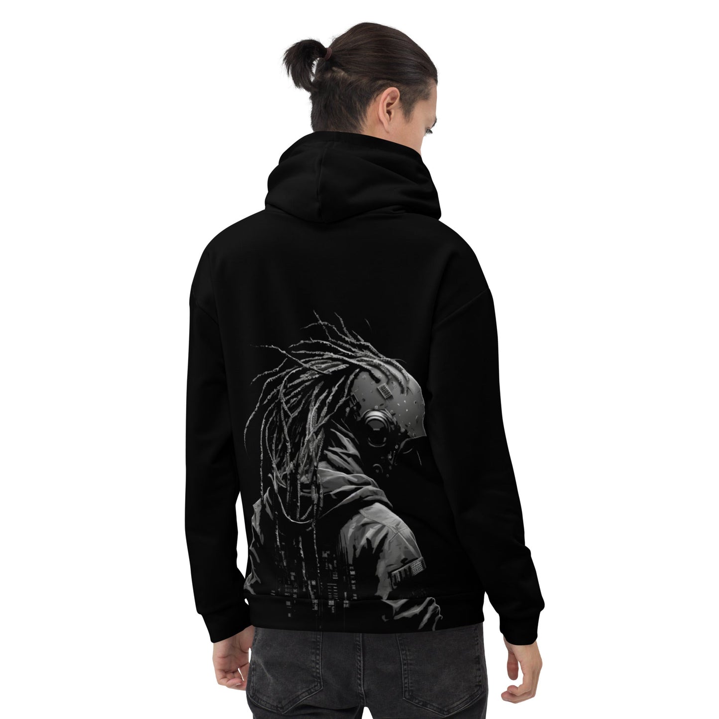 Cyberware assassin v39 - Unisex Hoodie (back print) by DarkByteGear