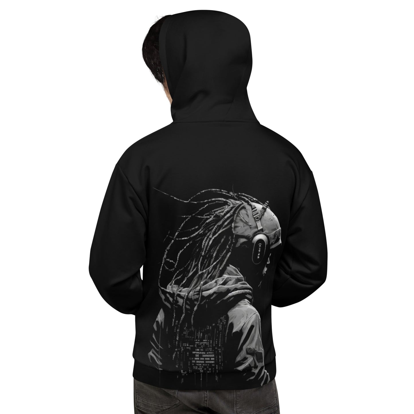 Cyberware assassin v40 - Unisex Hoodie (back print) by DarkByteGear
