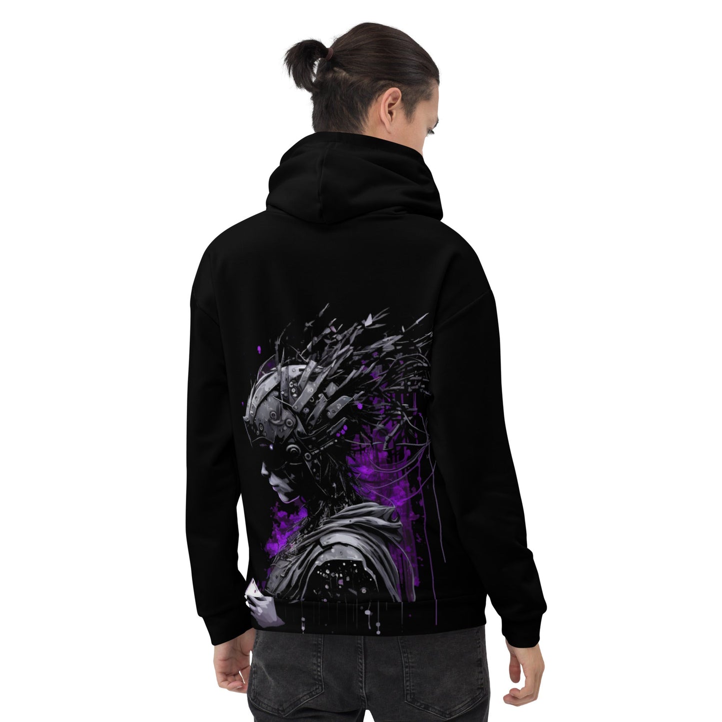 Cyberware assassin v42 - Unisex Hoodie (back print) by DarkByteGear