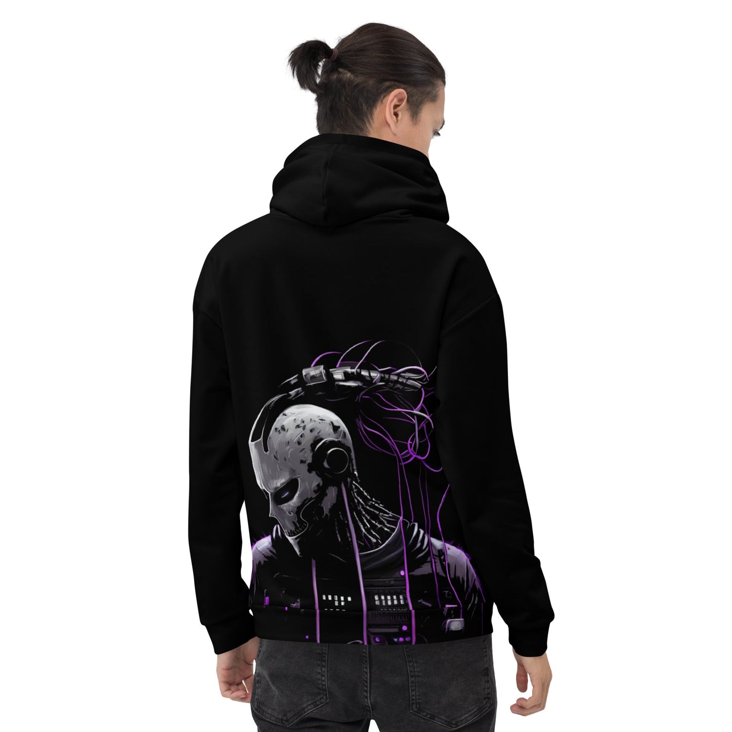 Cyberware assassin v47 - Unisex Hoodie (back print) by DarkByteGear