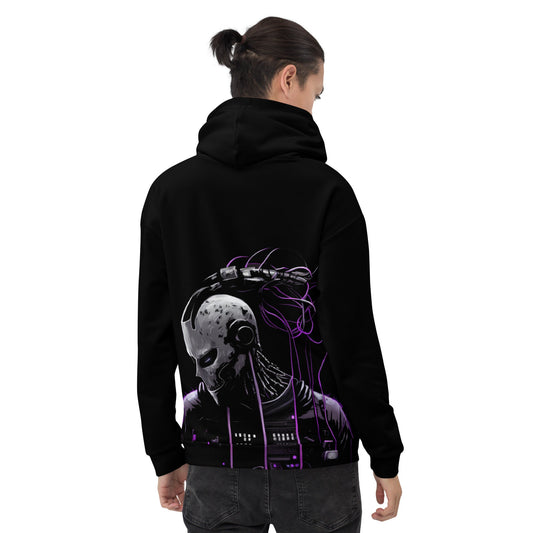 Cyberware assassin v47 - Unisex Hoodie (back print) by DarkByteGear