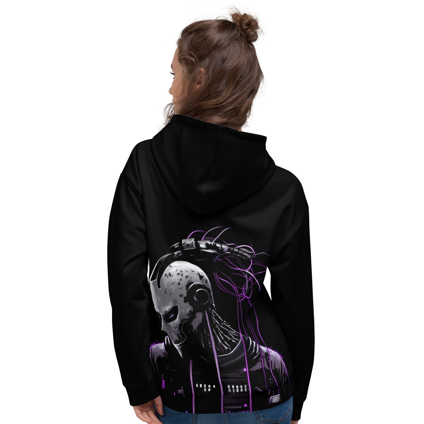 Cyberware assassin v47 - Unisex Hoodie (back print) by DarkByteGear