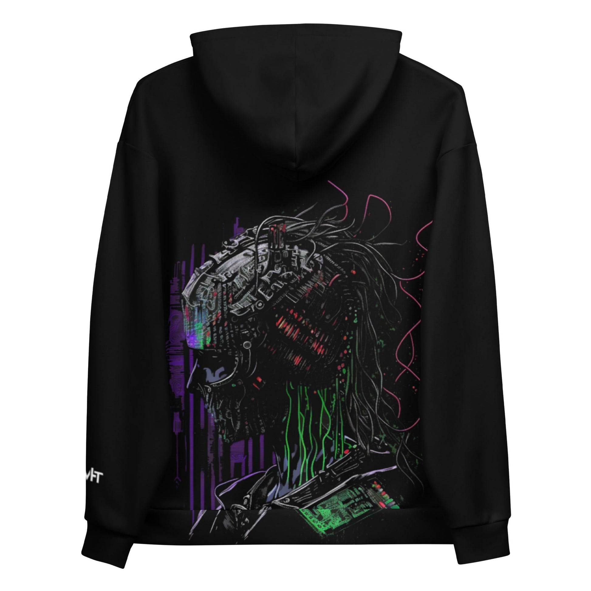 Cyberware assassin v48 - Unisex Hoodie (back print) by DarkByteGear