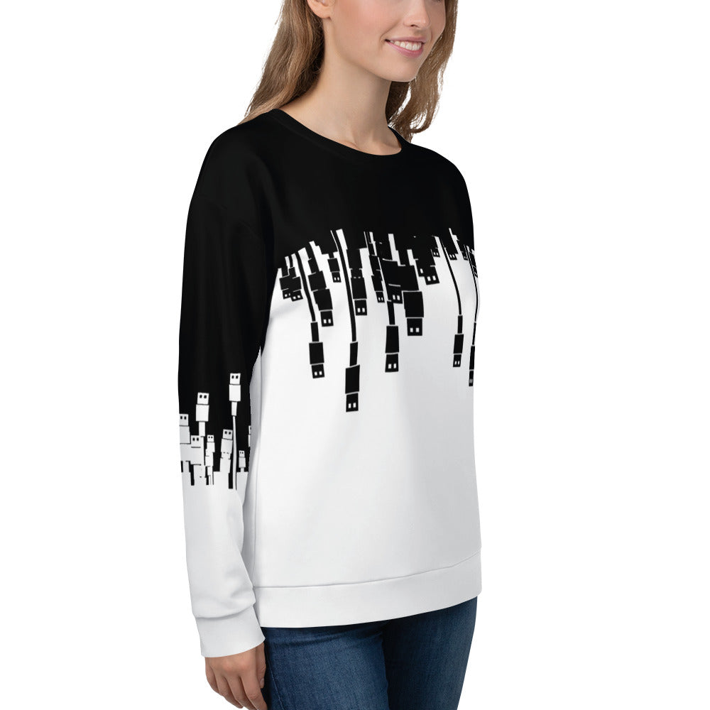 USB Ninja Cable Attack - Unisex Sweatshirt by DarkByteGear