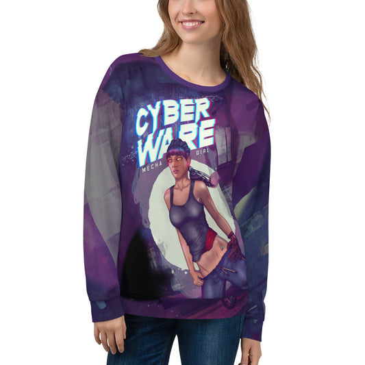 CyberWare Mecha Girl - Unisex Sweatshirt by DarkByteGear