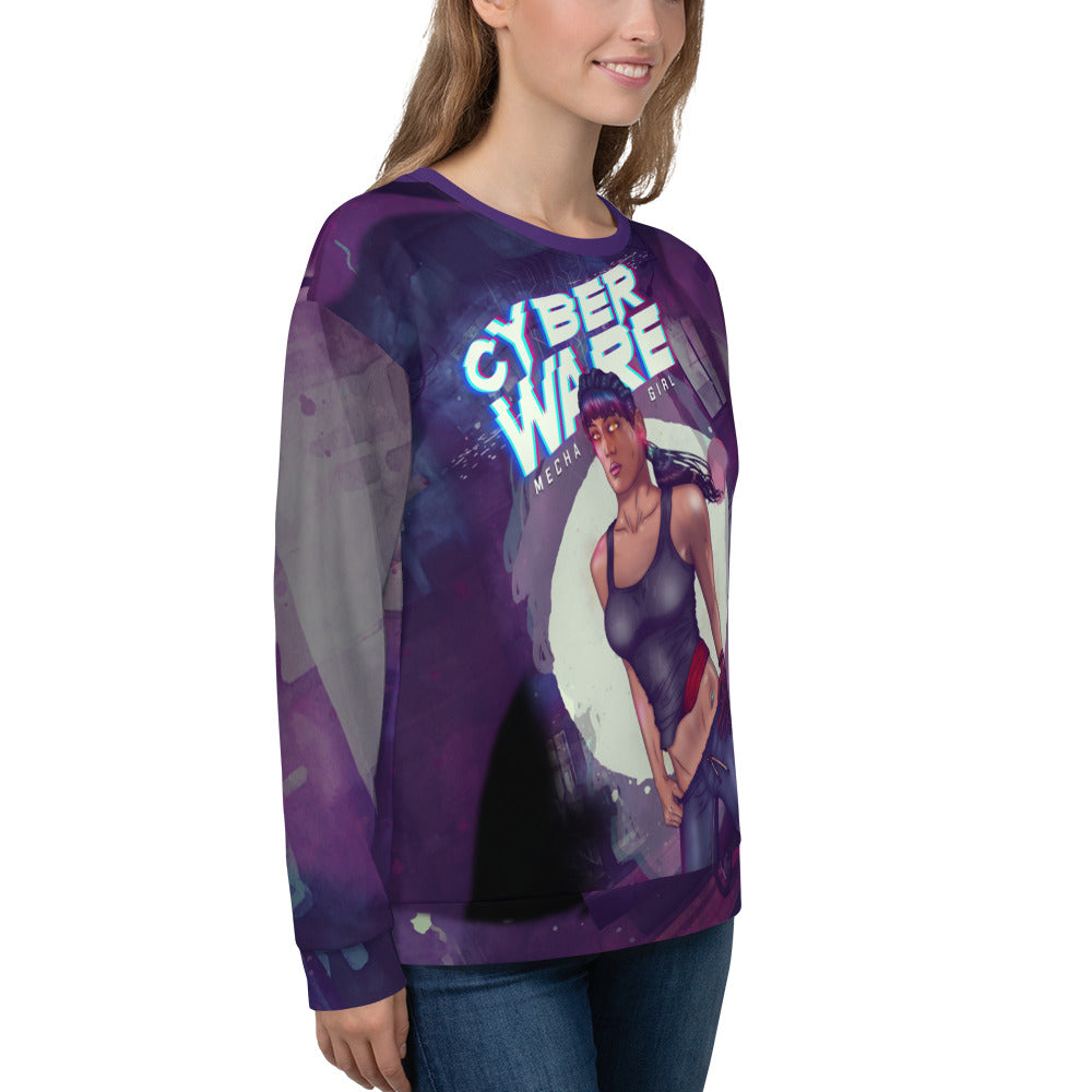 CyberWare Mecha Girl - Unisex Sweatshirt by DarkByteGear
