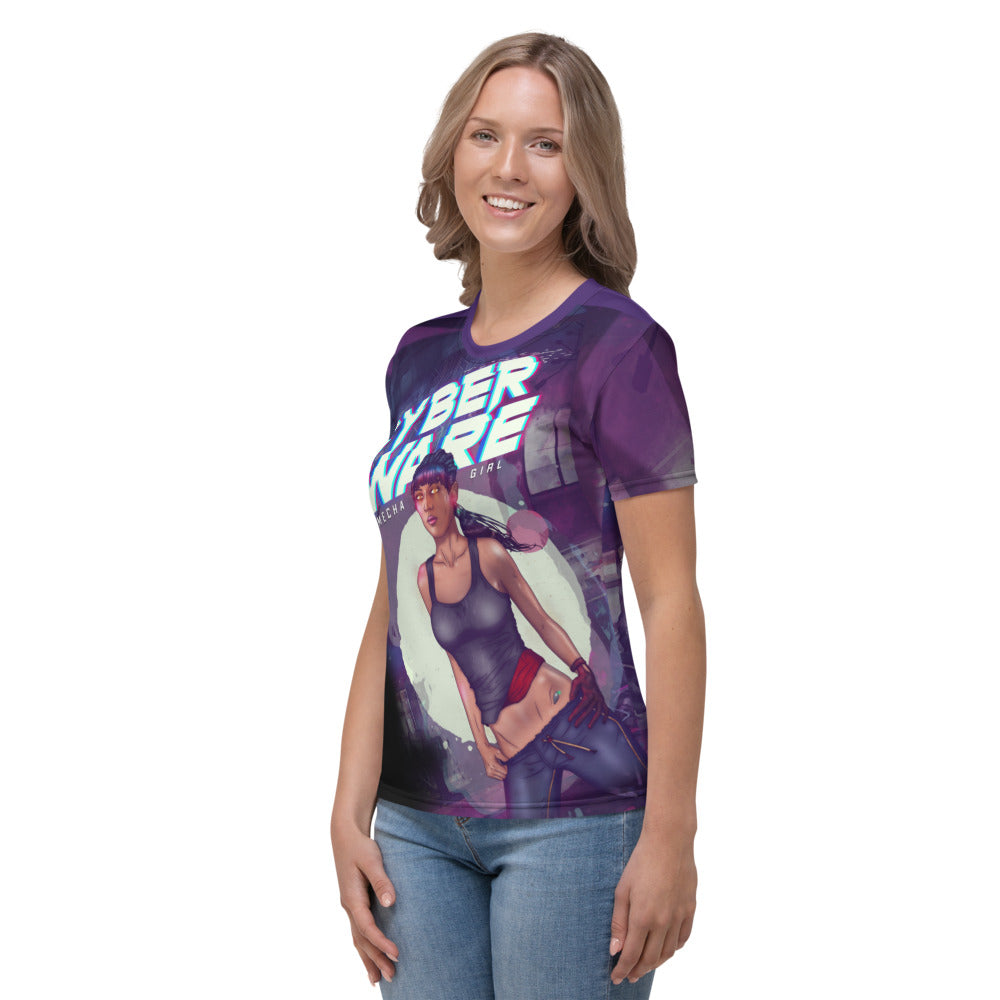 CyberWare Mecha Girl - Women's T-shirt by DarkByteGear