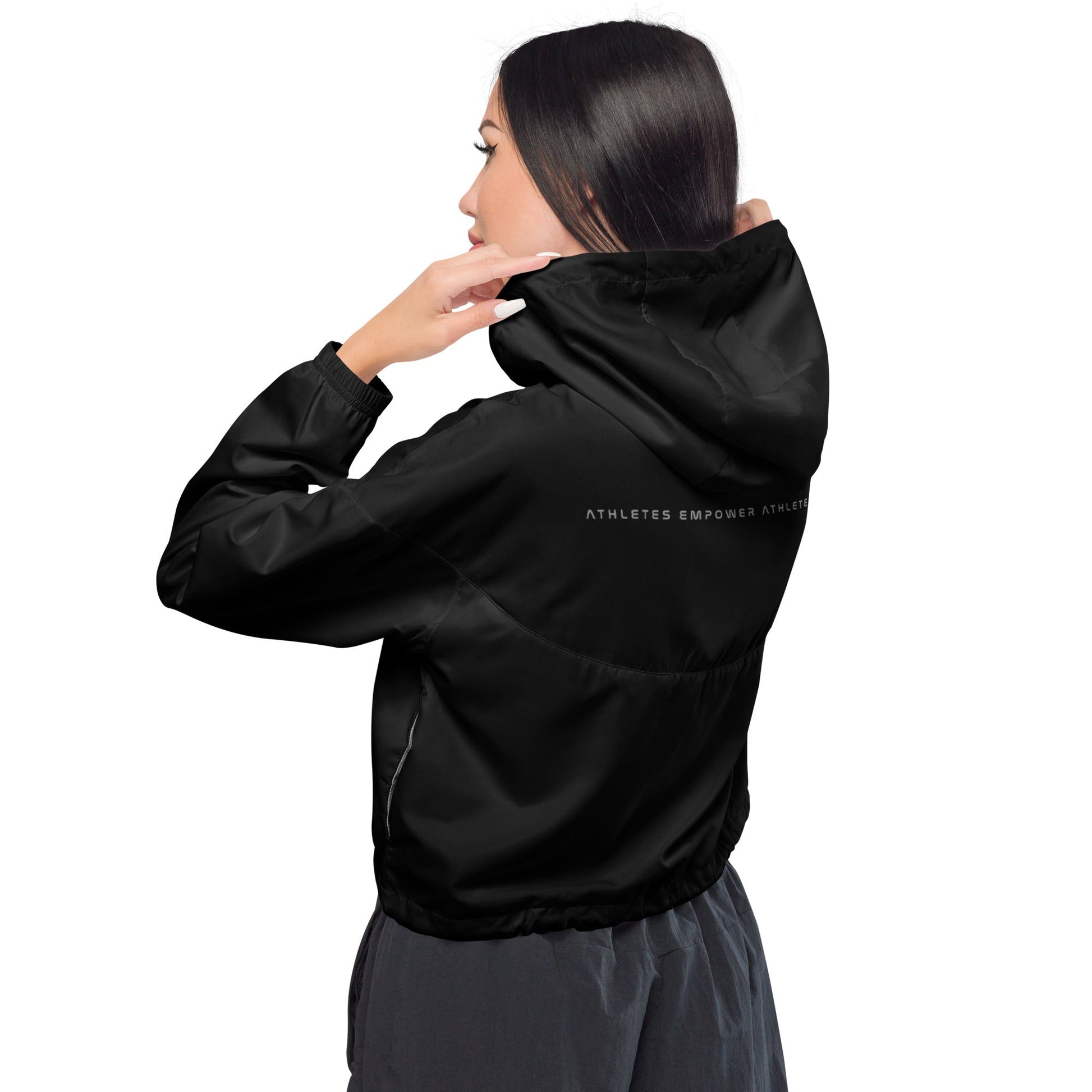 Athletes Empower Athletes - Women’s cropped windbreaker by DarkByteGear