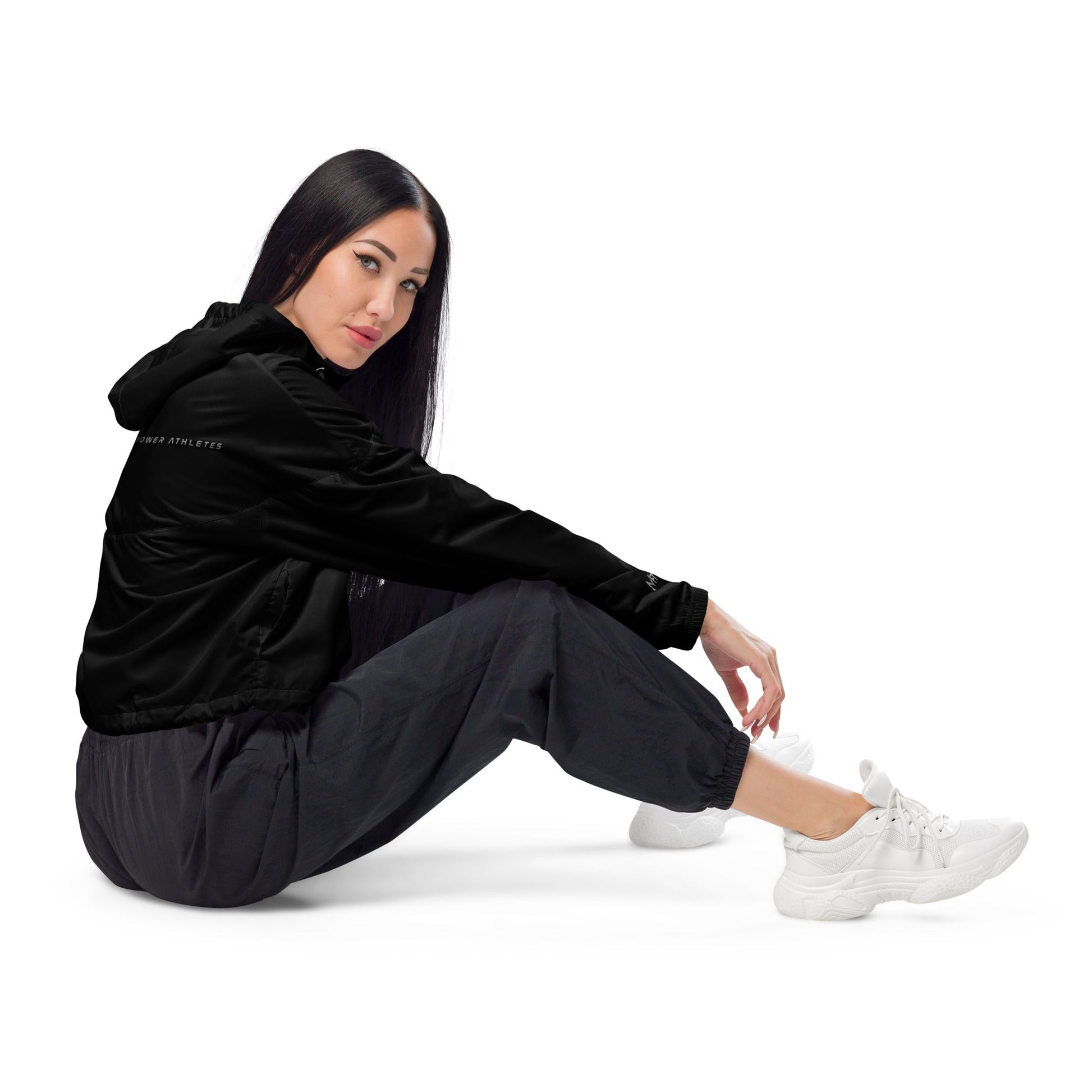 Athletes Empower Athletes - Women’s cropped windbreaker by DarkByteGear