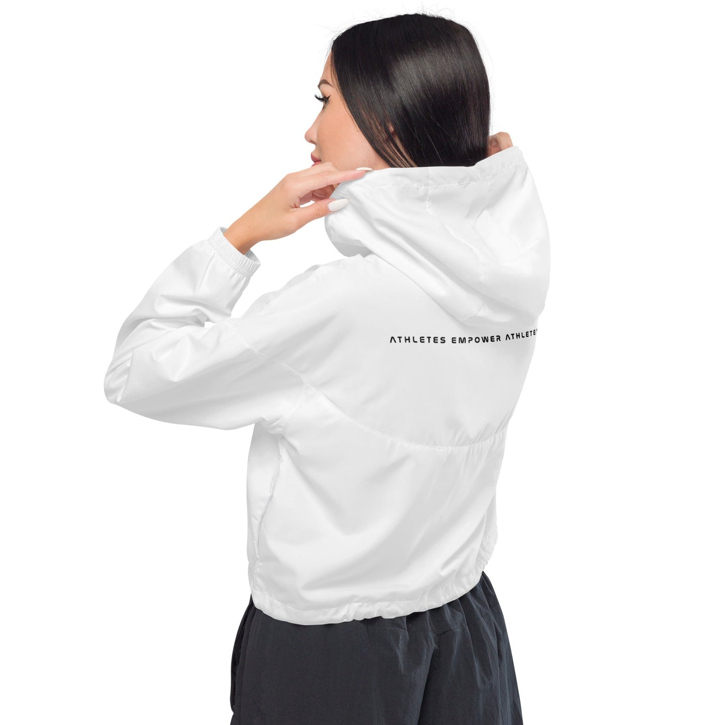 Athletes Empower Athletes - Women’s cropped windbreaker by DarkByteGear