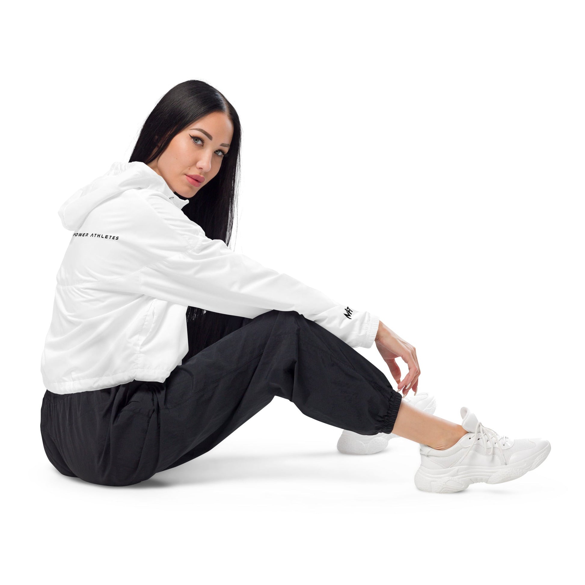 Athletes Empower Athletes - Women’s cropped windbreaker by DarkByteGear