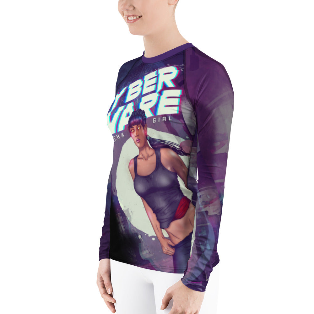 CyberWare Mecha Girl - Women's Rash Guard by DarkByteGear