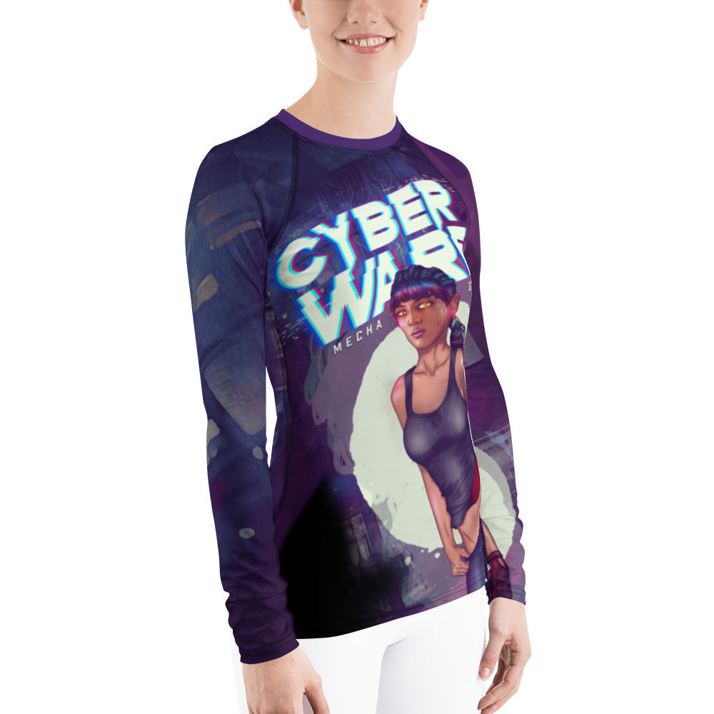 CyberWare Mecha Girl - Women's Rash Guard by DarkByteGear