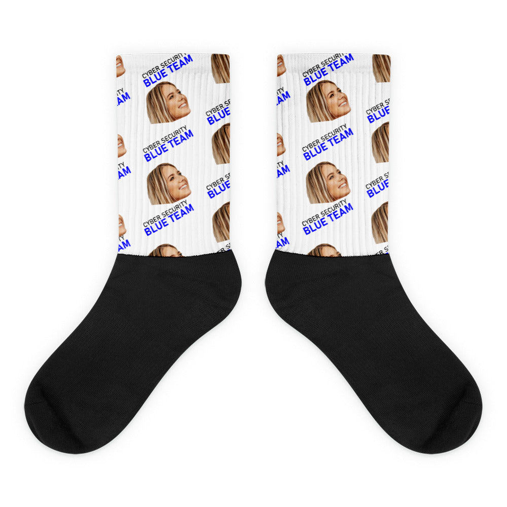 Cyber Security Blue Team - Face Mash Socks ( personalized socks with photos ) by DarkByteGear