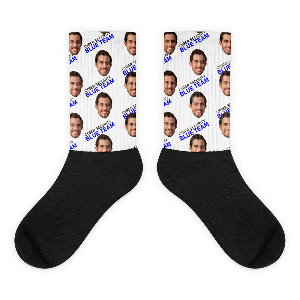 Cyber Security Blue Team - Face Mash Socks ( personalized socks with photos ) by DarkByteGear