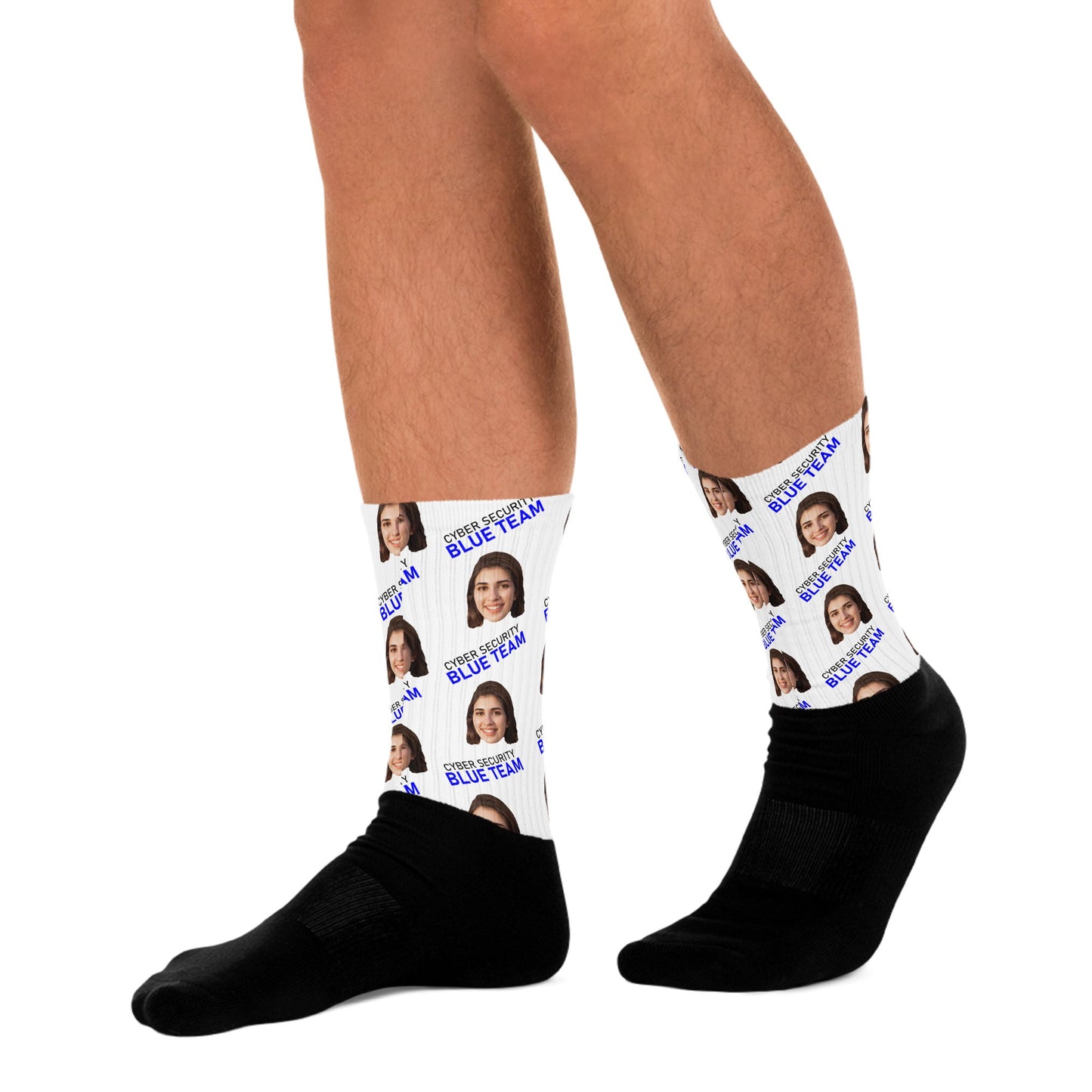 Cyber Security Blue Team - Face Mash Socks ( personalized socks with photos ) by DarkByteGear