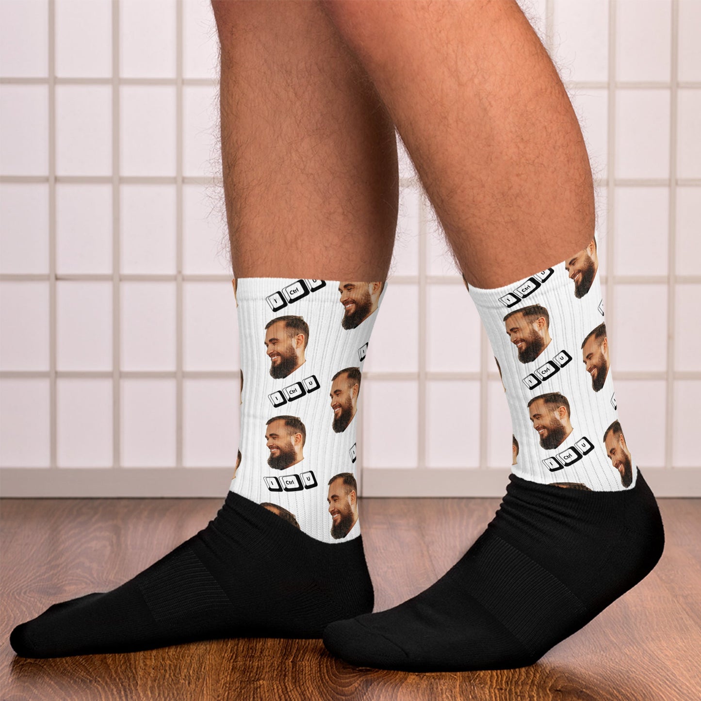 I Ctrl U - Face Mash Socks ( personalized socks with photos ) by DarkByteGear