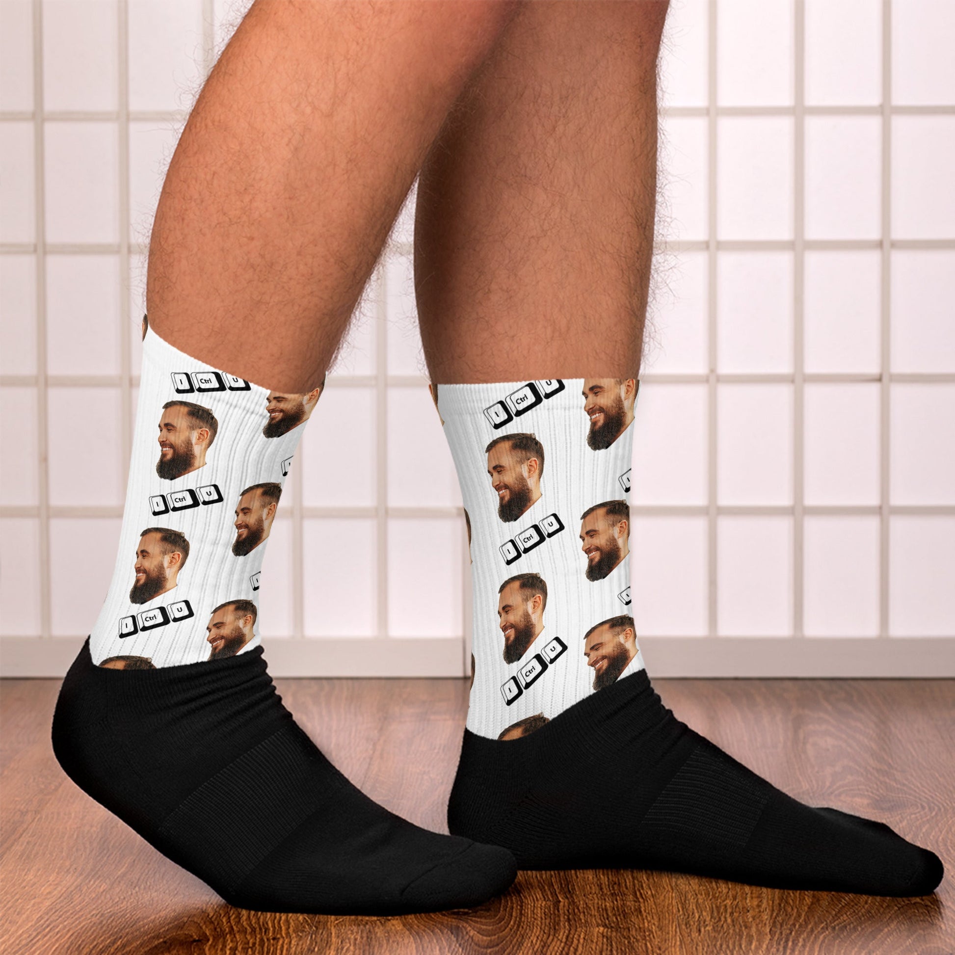 I Ctrl U - Face Mash Socks ( personalized socks with photos ) by DarkByteGear