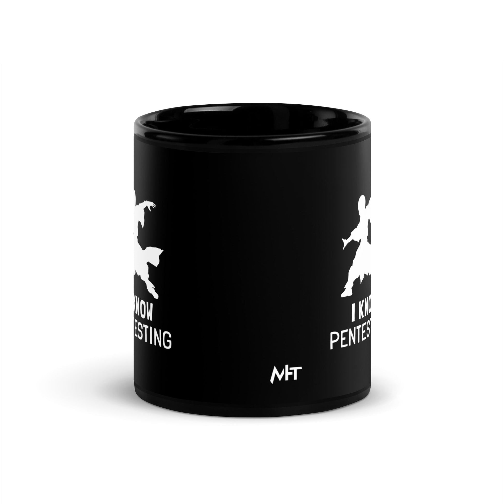 I Know Pentesting - Black Glossy Mug by DarkByteGear