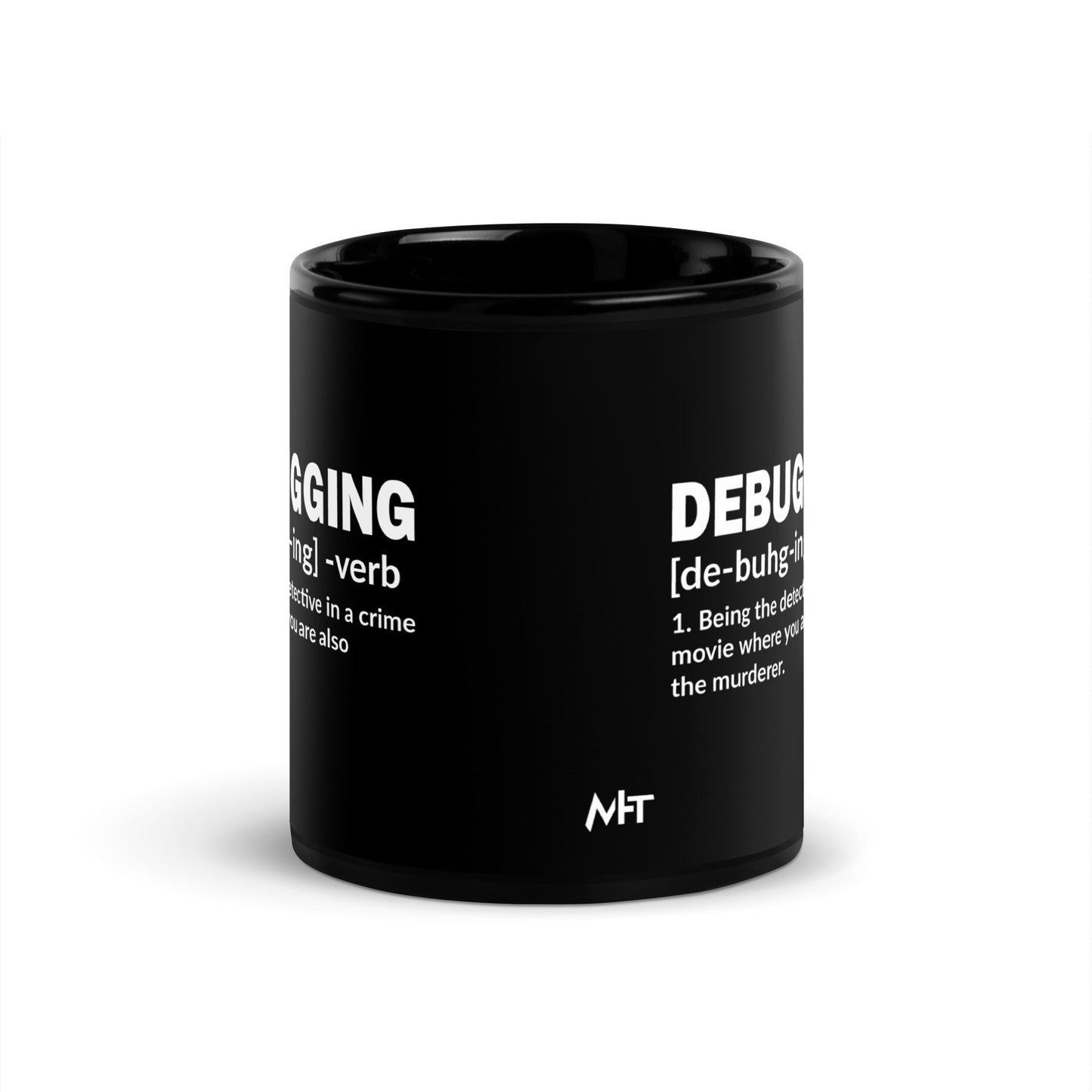 Debugging Definition V1 - Black Glossy Mug by DarkByteGear