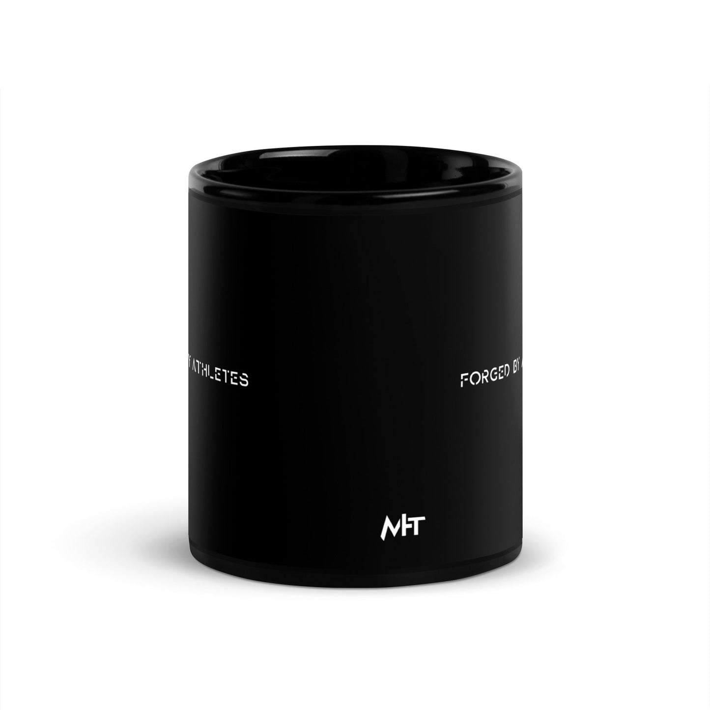 Forged by Athletes - Black Glossy Mug by DarkByteGear