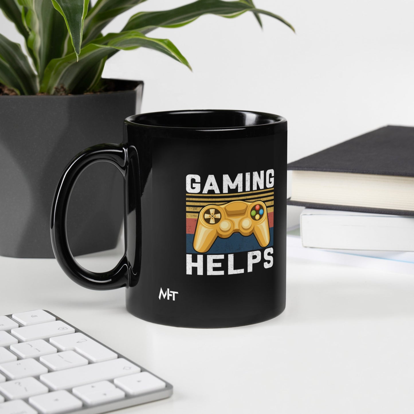 Gaming Helps - Black Glossy Mug by DarkByteGear