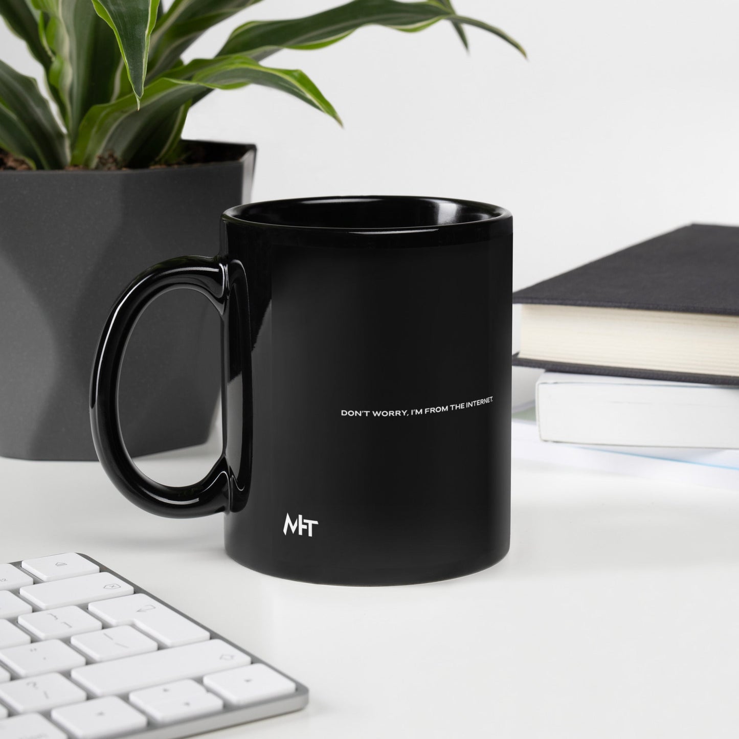 Don't worry I am from the Internet - Black Glossy Mug by DarkByteGear