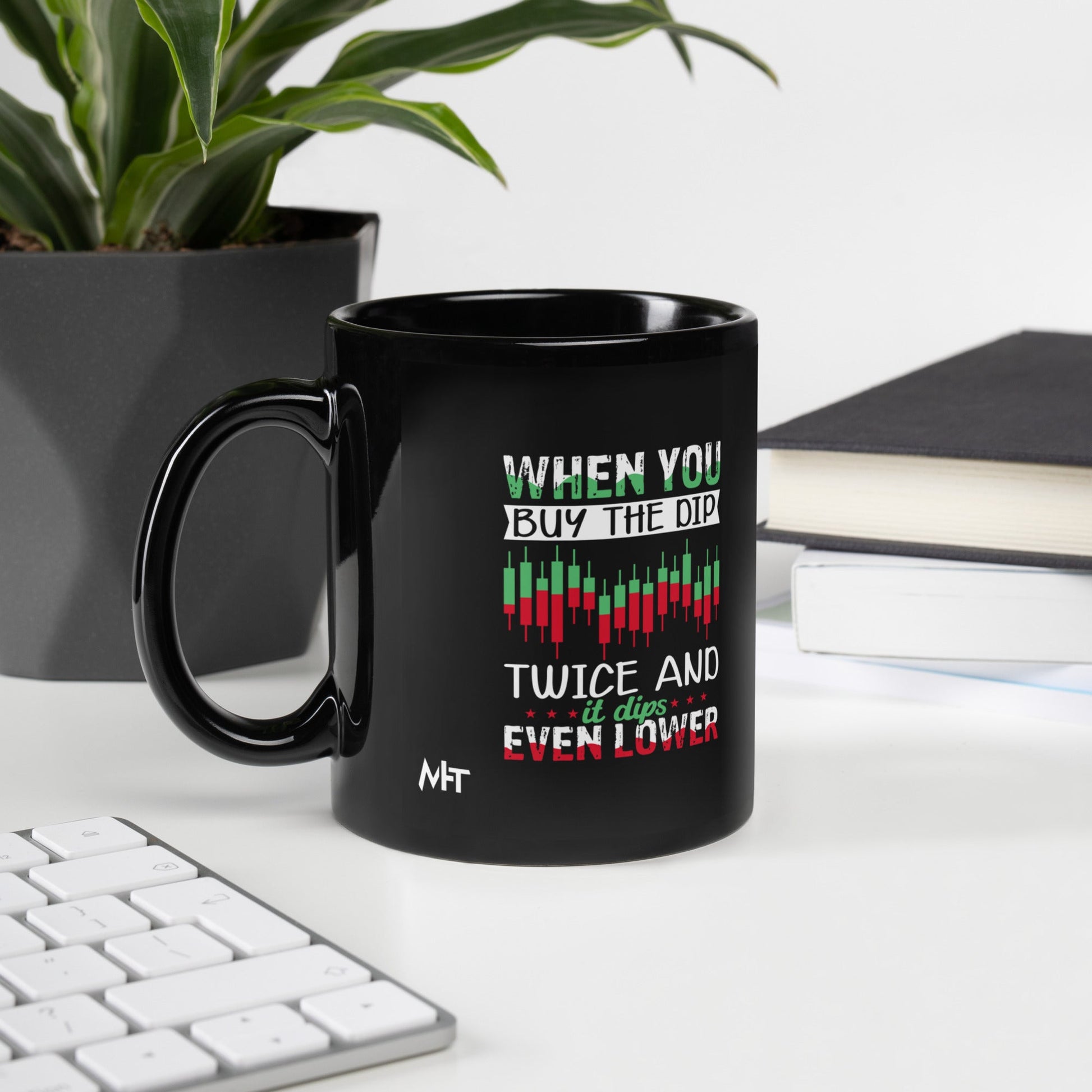 When you Buy the Dip twice and it Dips even lower - Black Glossy Mug by DarkByteGear