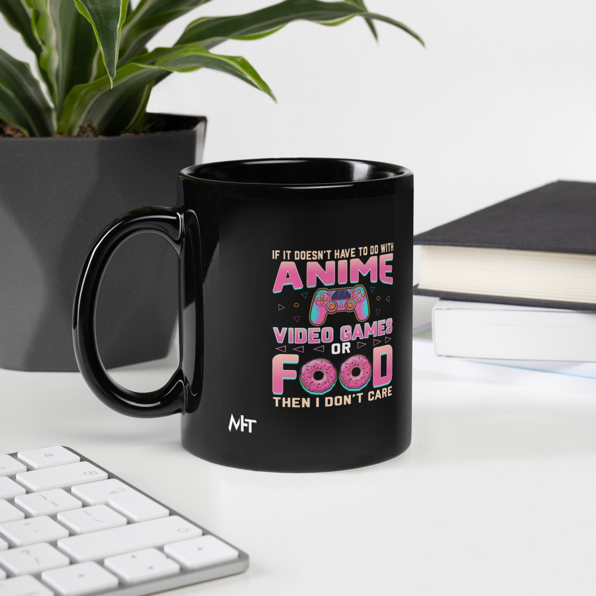 If it doesn't have to do with anime Video game, then I don't care - Black Glossy Mug by DarkByteGear