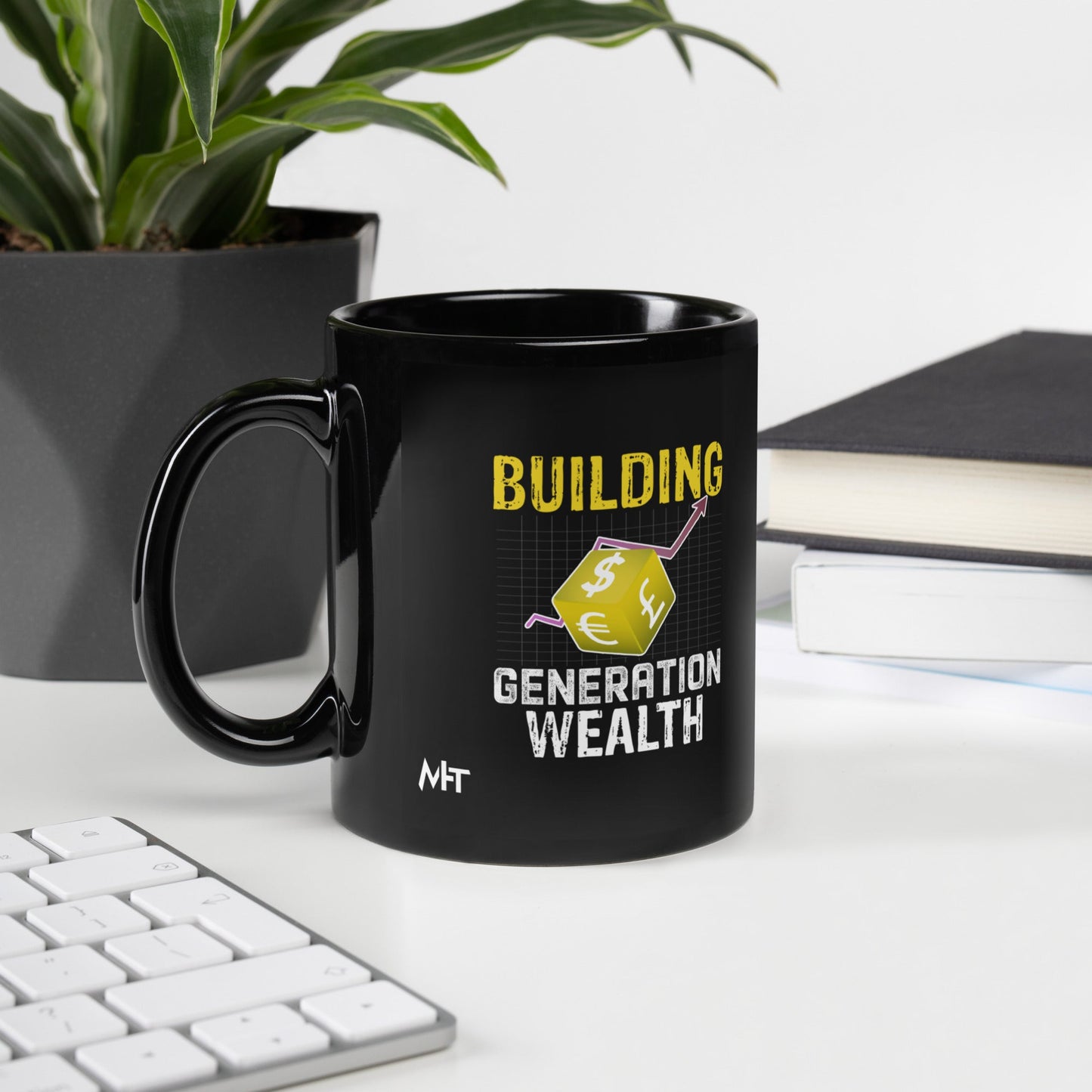 Building Generation Wealth - Black Glossy Mug by DarkByteGear