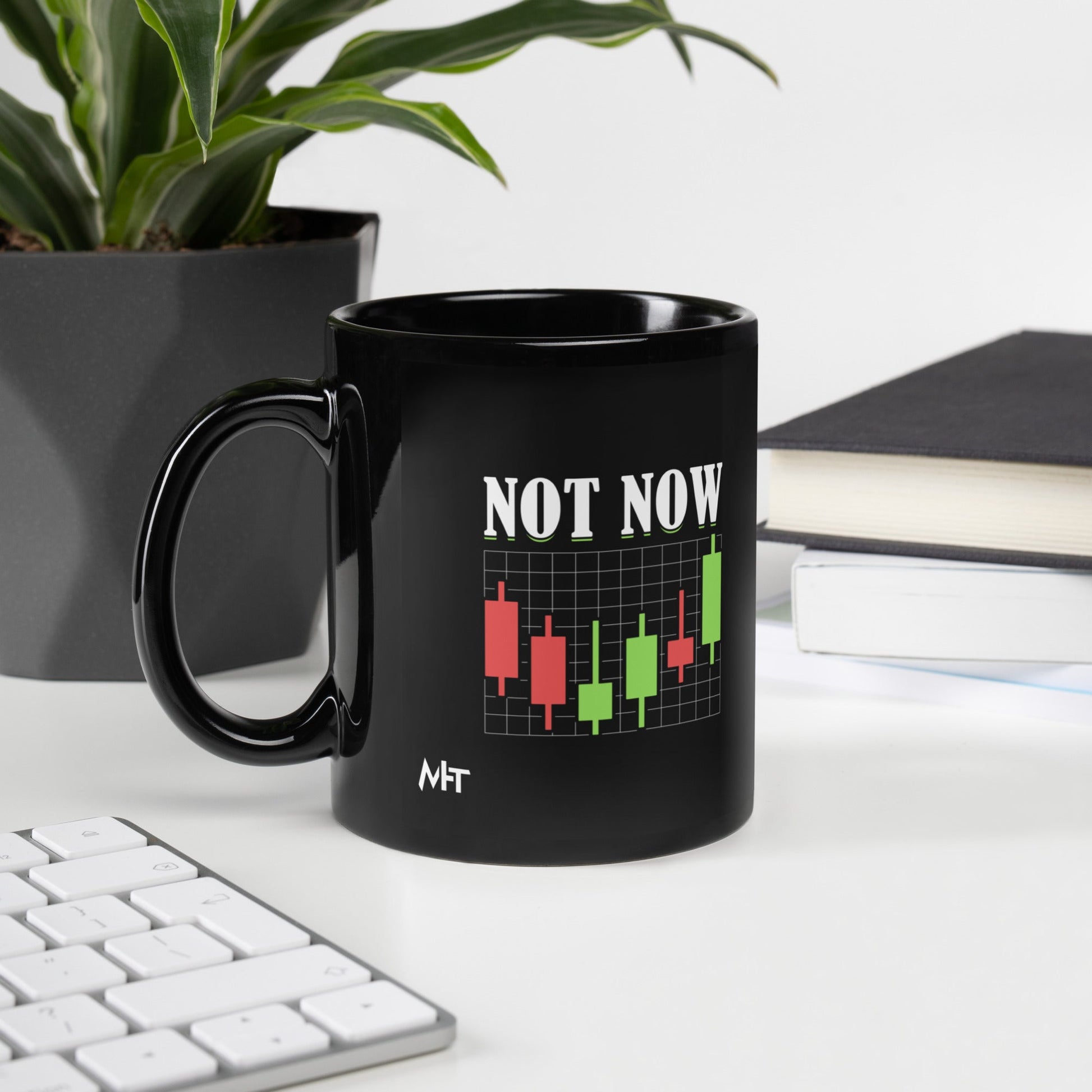 Not Now - Black Glossy Mug by DarkByteGear
