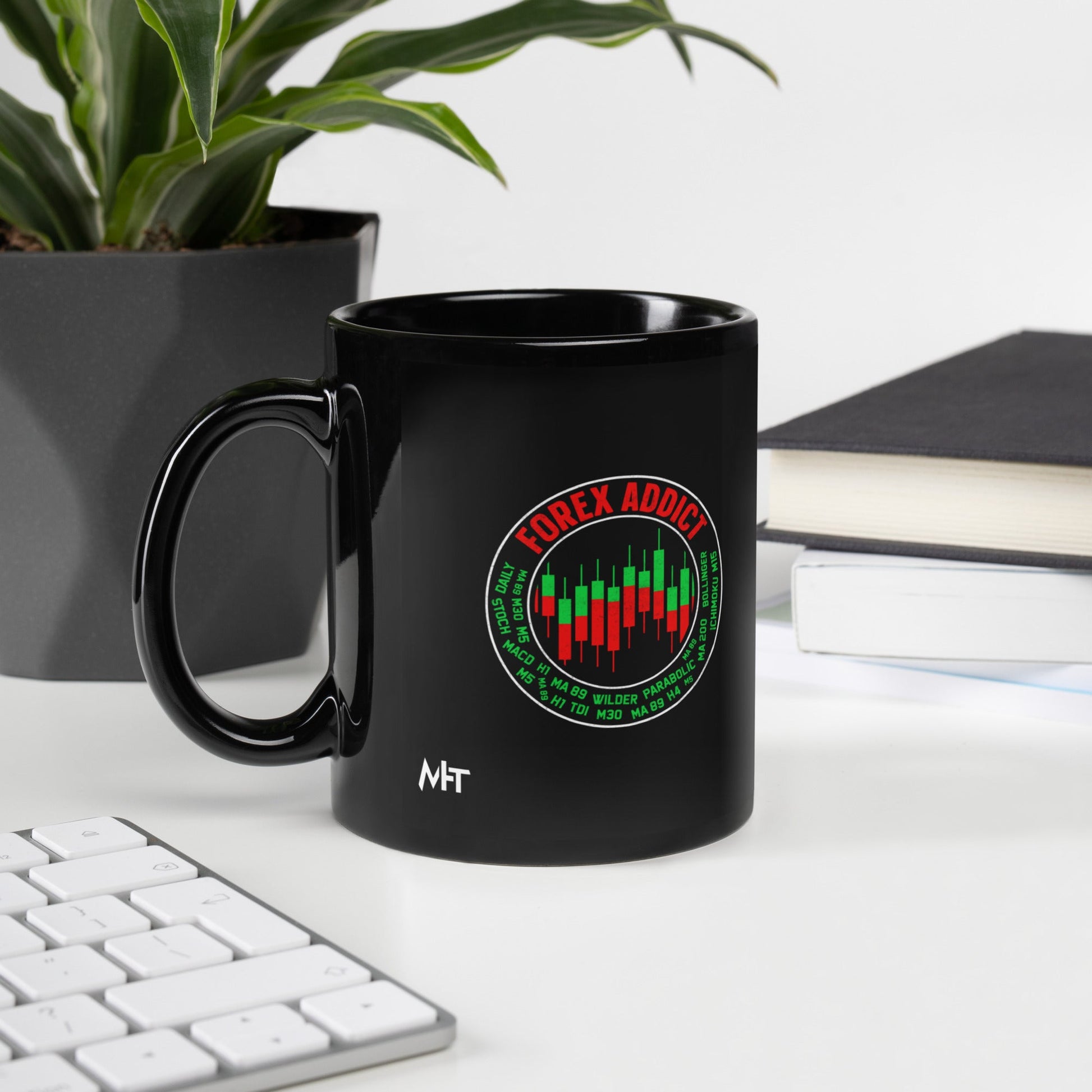Forex Addict ( RK ) - Black Glossy Mug by DarkByteGear
