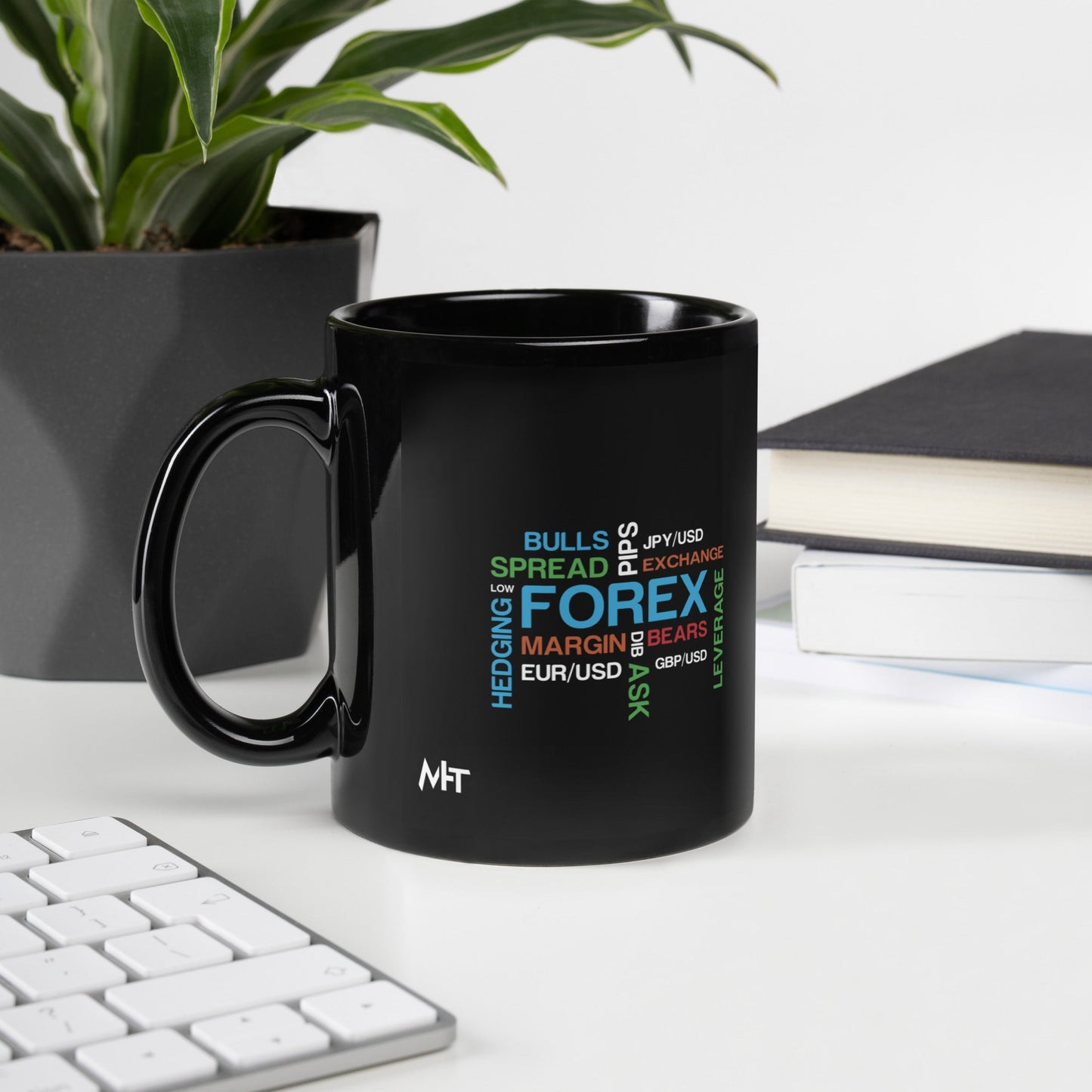 Forex Pips Leverage - Black Glossy Mug by DarkByteGear