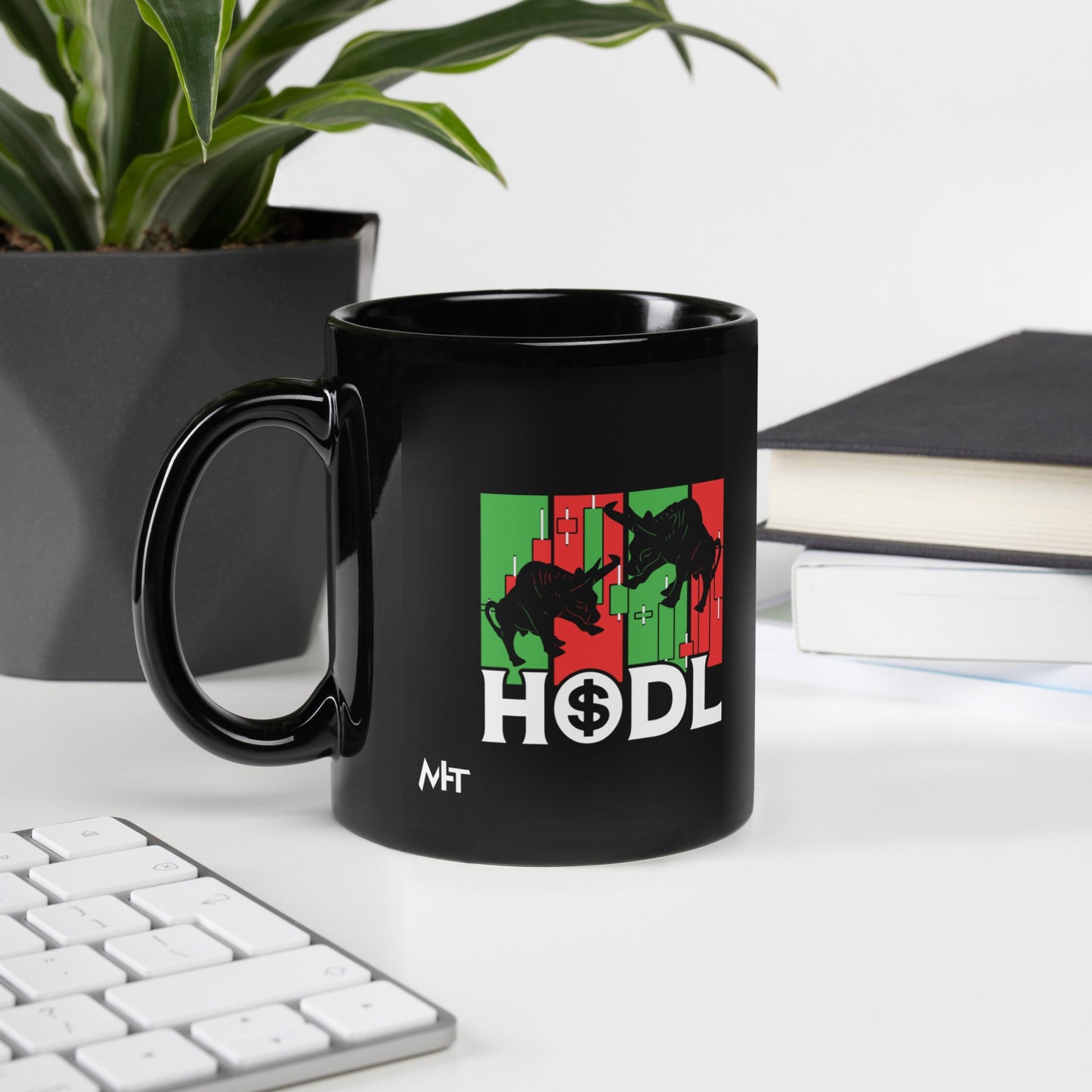 HODL - Black Glossy Mug by DarkByteGear