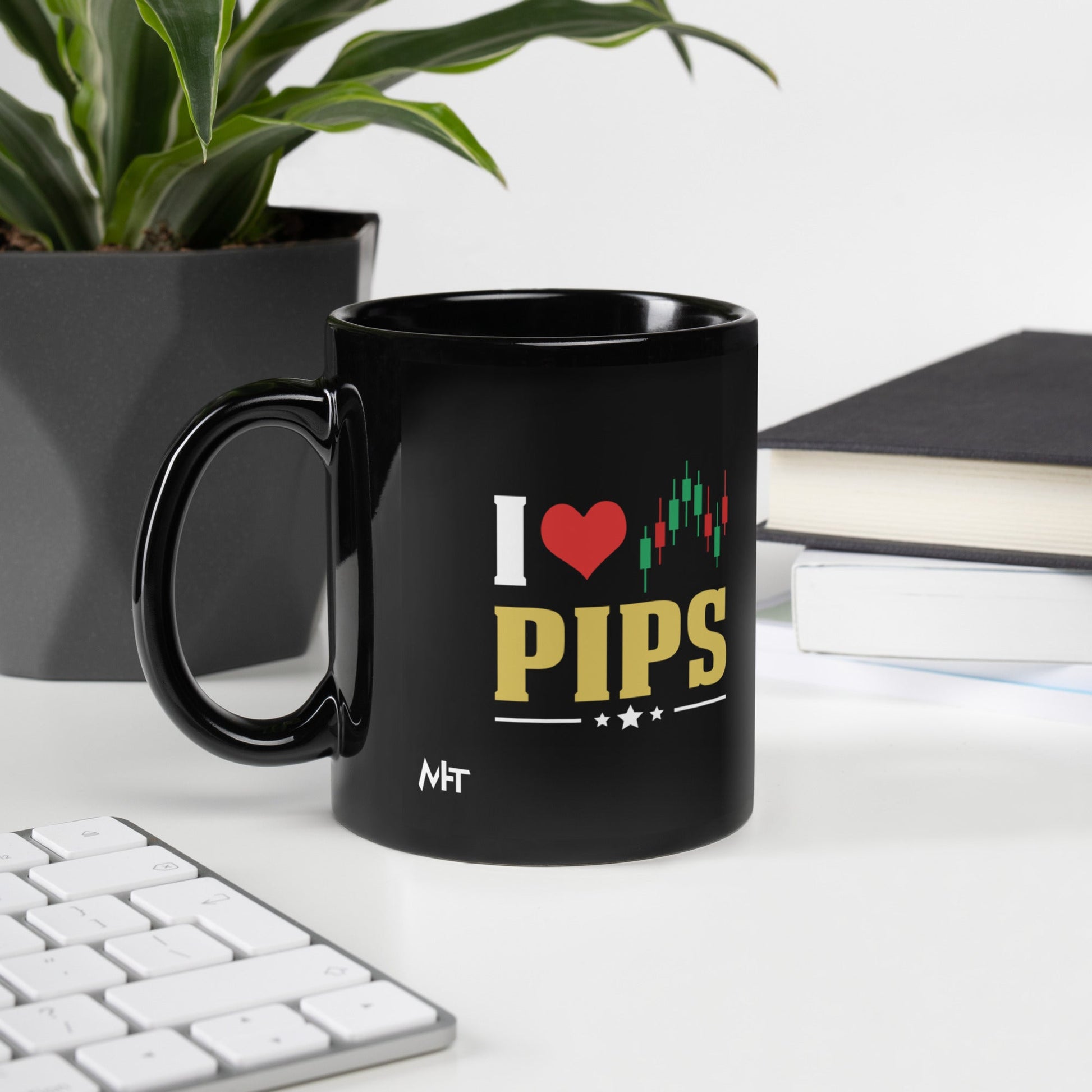 I Love Pips ( MAHFUZ ) - Black Glossy Mug by DarkByteGear