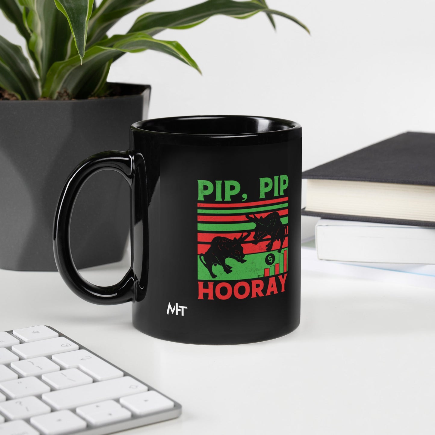Pip, Pip Hooray - Black Glossy Mug by DarkByteGear