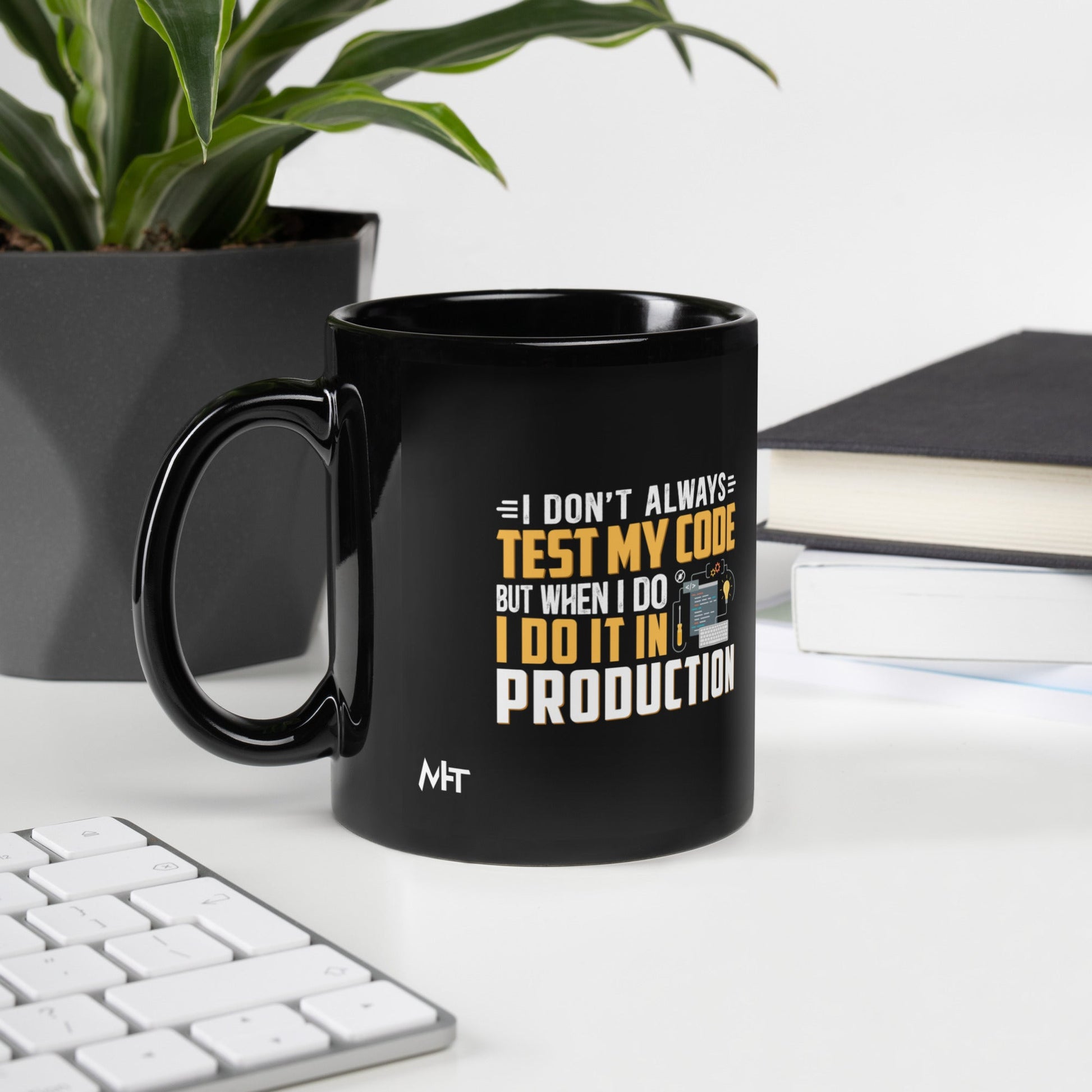 I don't always Test my code - Black Glossy Mug by DarkByteGear