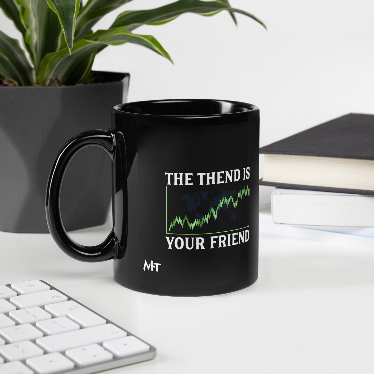 The Trend is your friend - Black Glossy Mug by DarkByteGear