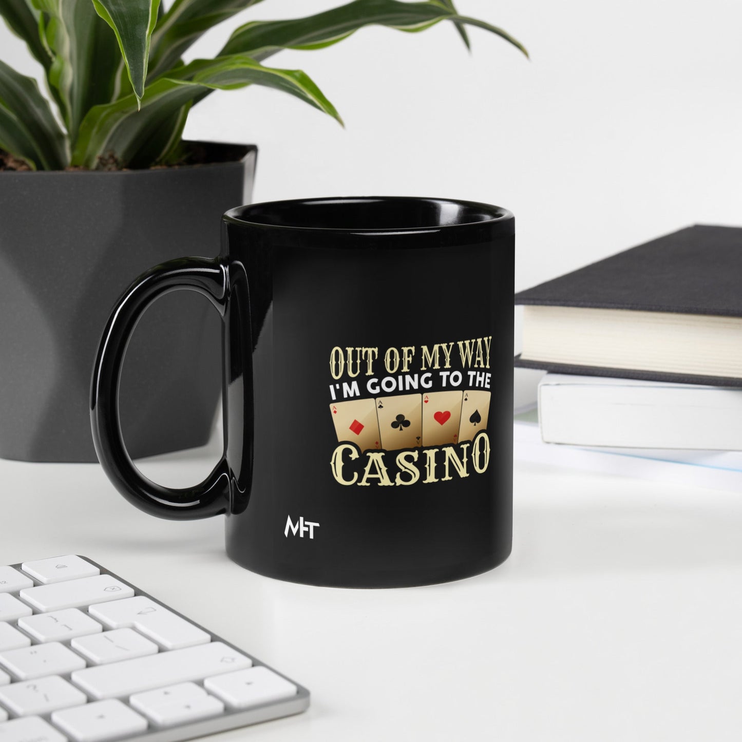 Out of My way; I am Going to the Casino - Black Glossy Mug by DarkByteGear