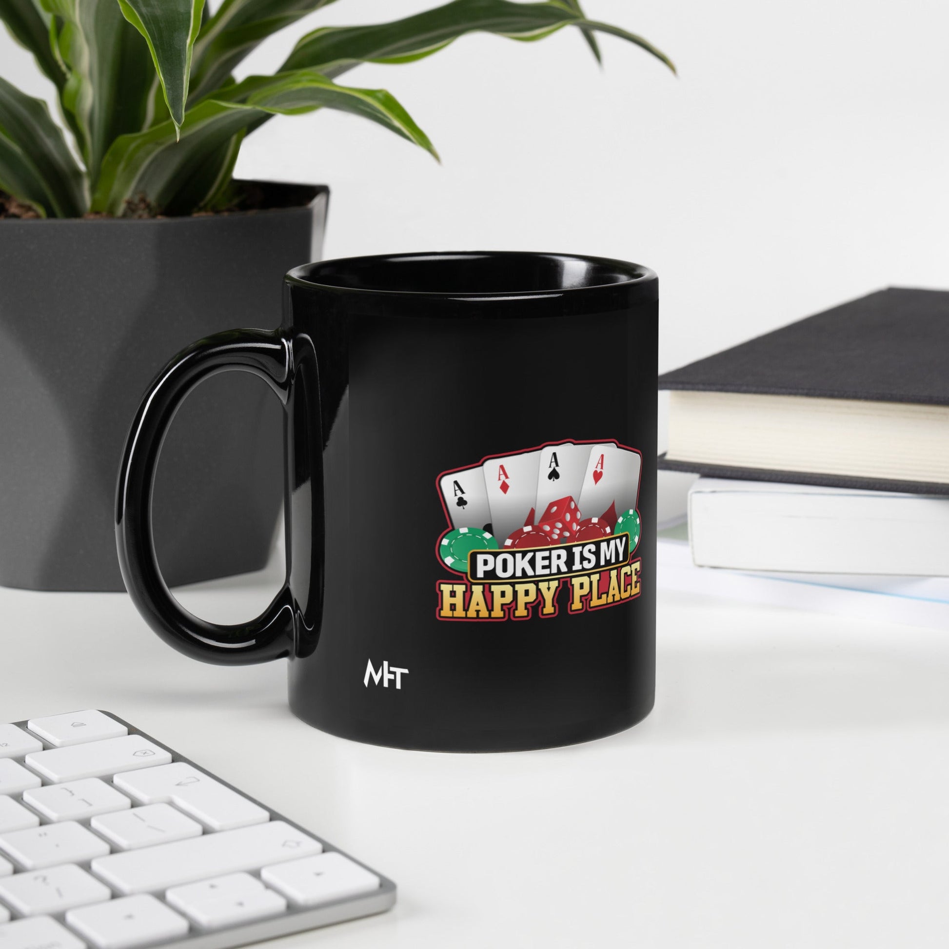 Poker Dad is like a Normal Dad but much Cooler - Black Glossy Mug by DarkByteGear