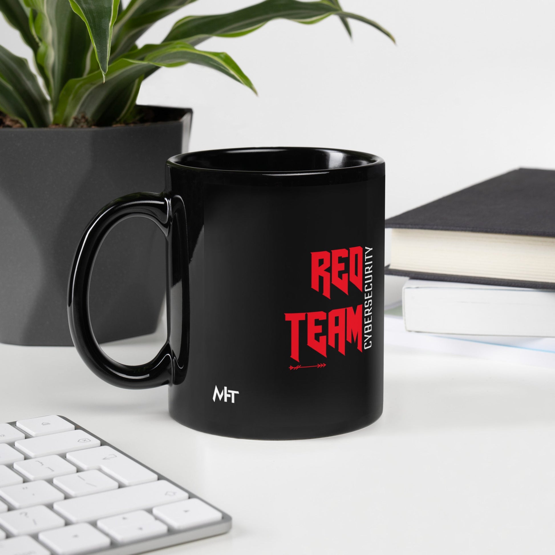 Cyber Security Red Team V9 - Black Glossy Mug by DarkByteGear