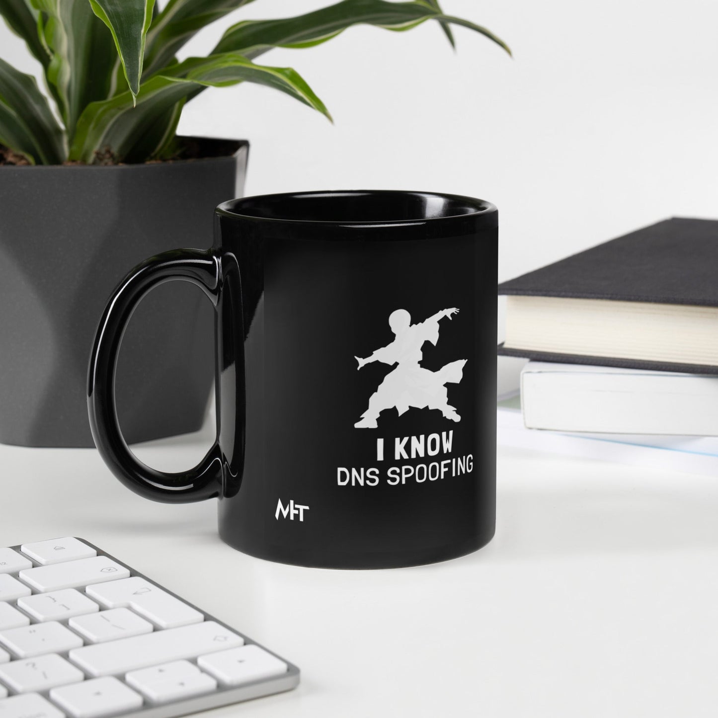 I Know DNS Spoofing - Black Glossy Mug by DarkByteGear