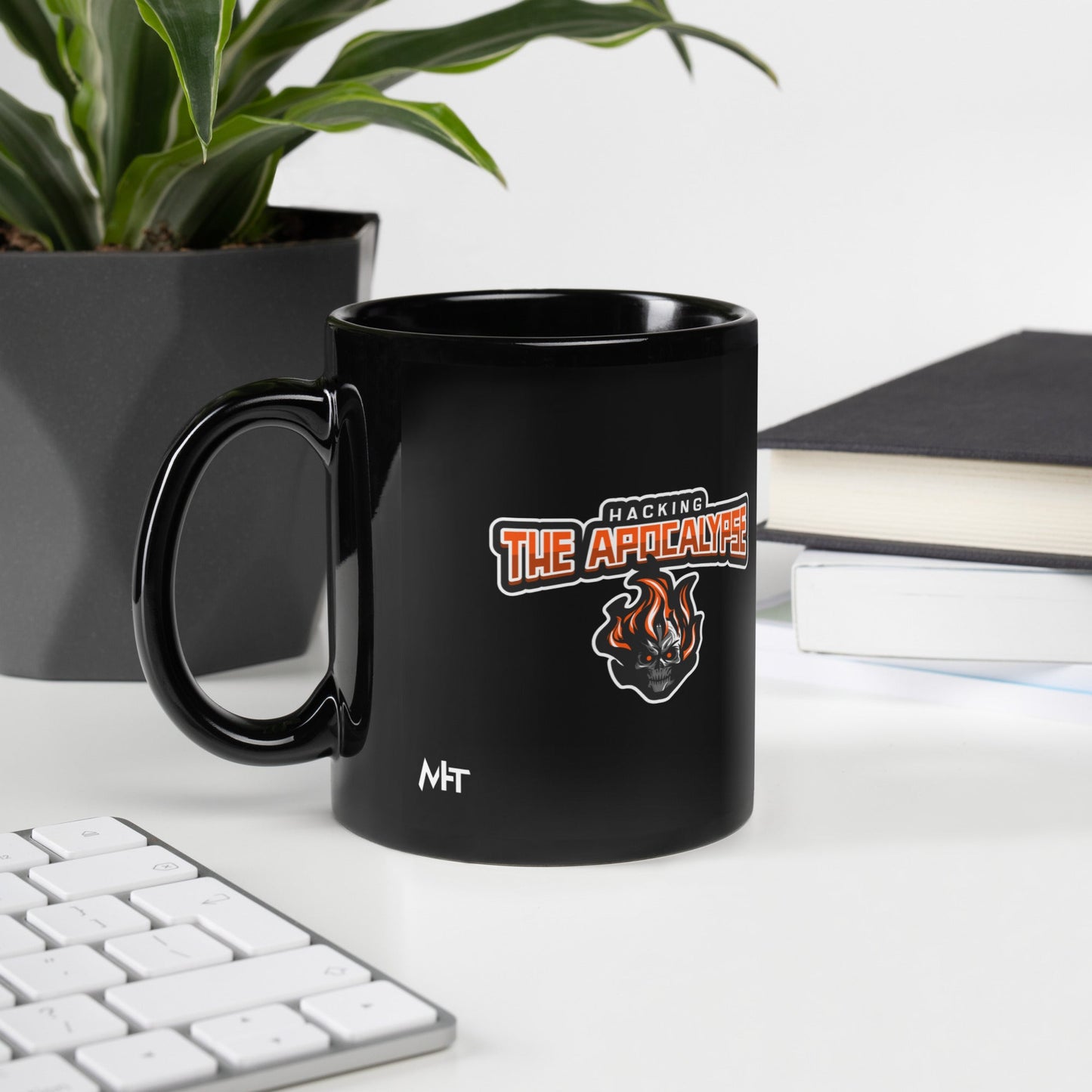 Hacking the Apocalypse V1 - Black Glossy Mug by DarkByteGear