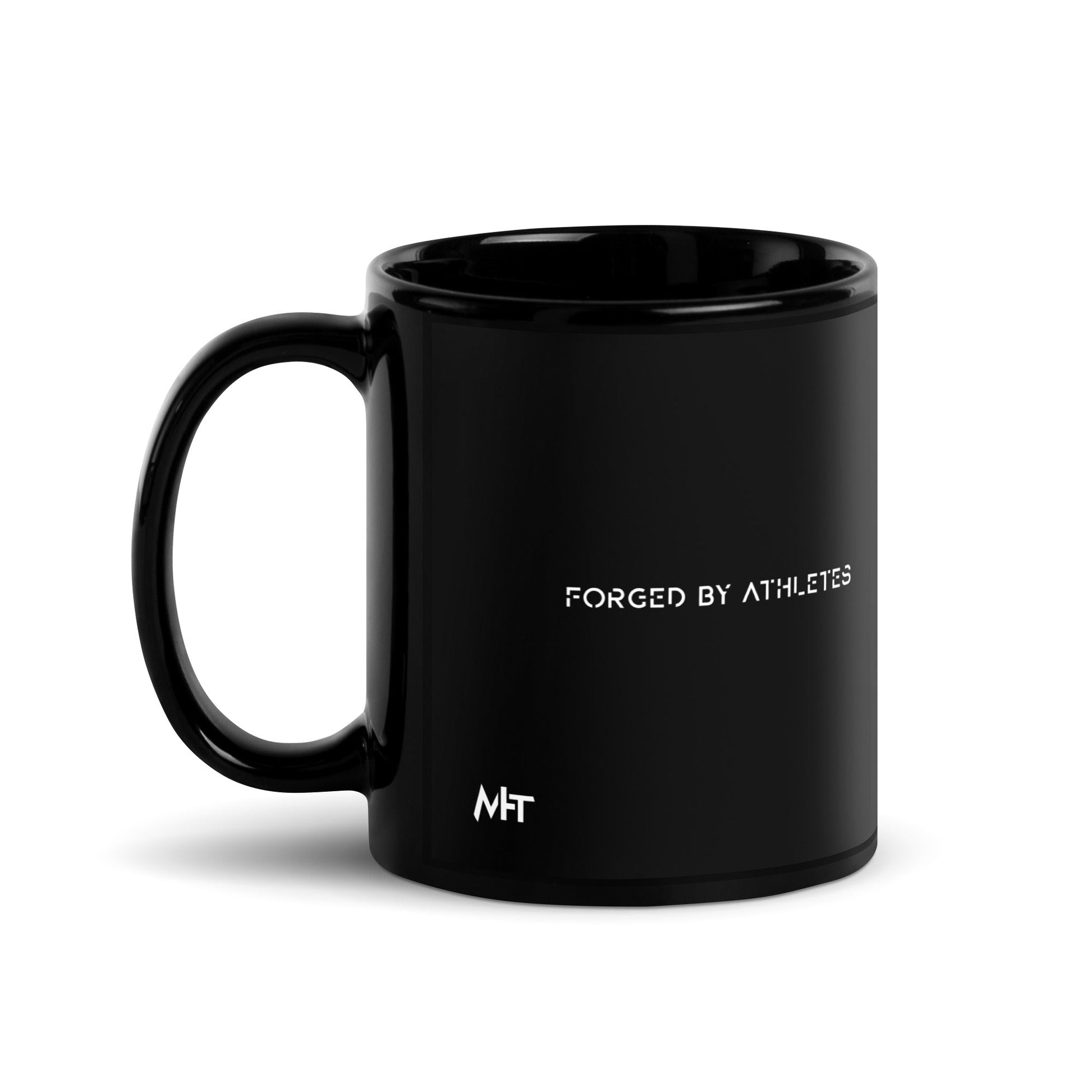 Forged by Athletes - Black Glossy Mug by DarkByteGear