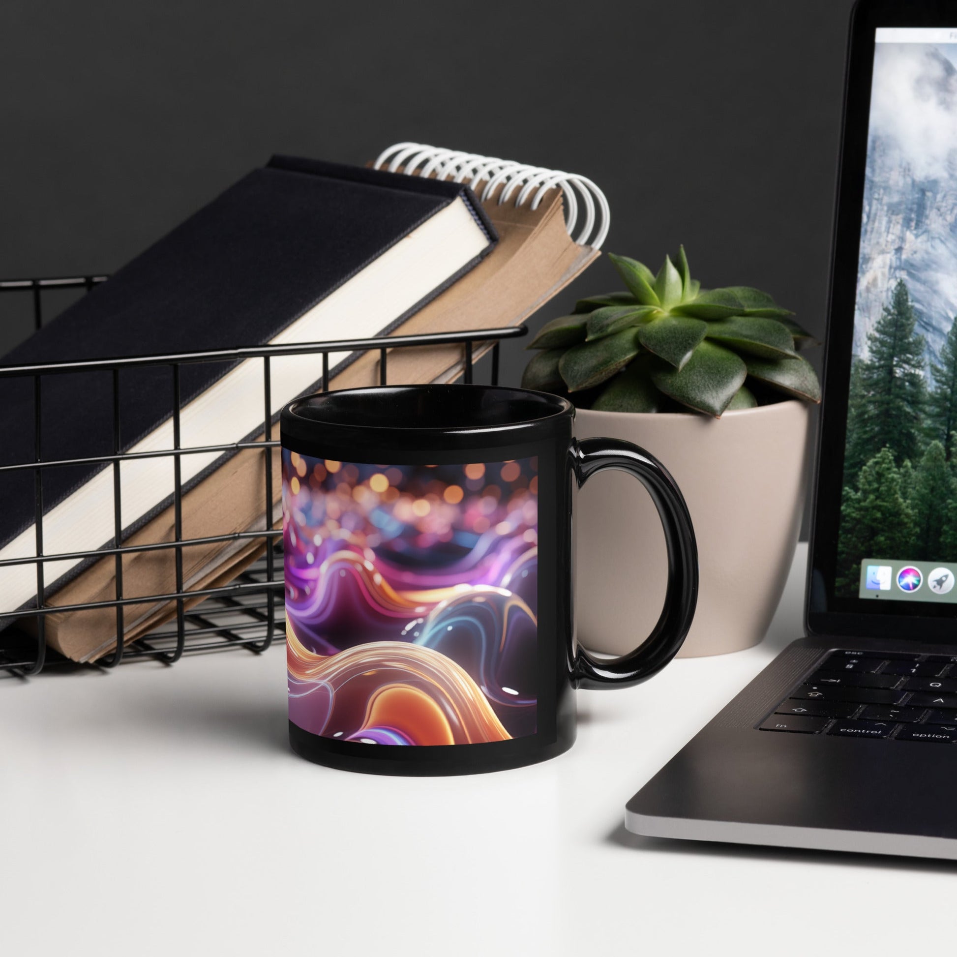 Neon AI - Black Glossy Mug by DarkByteGear