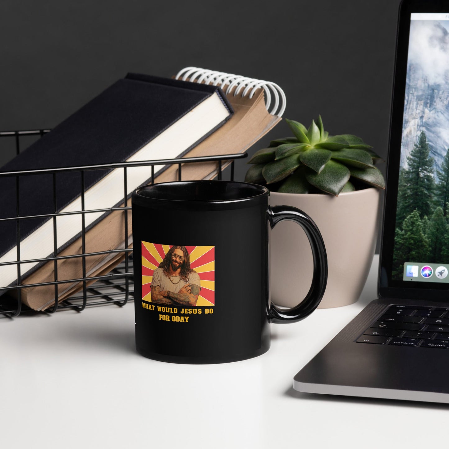 What would Jesus do for 0day v1 - Black Glossy Mug by DarkByteGear