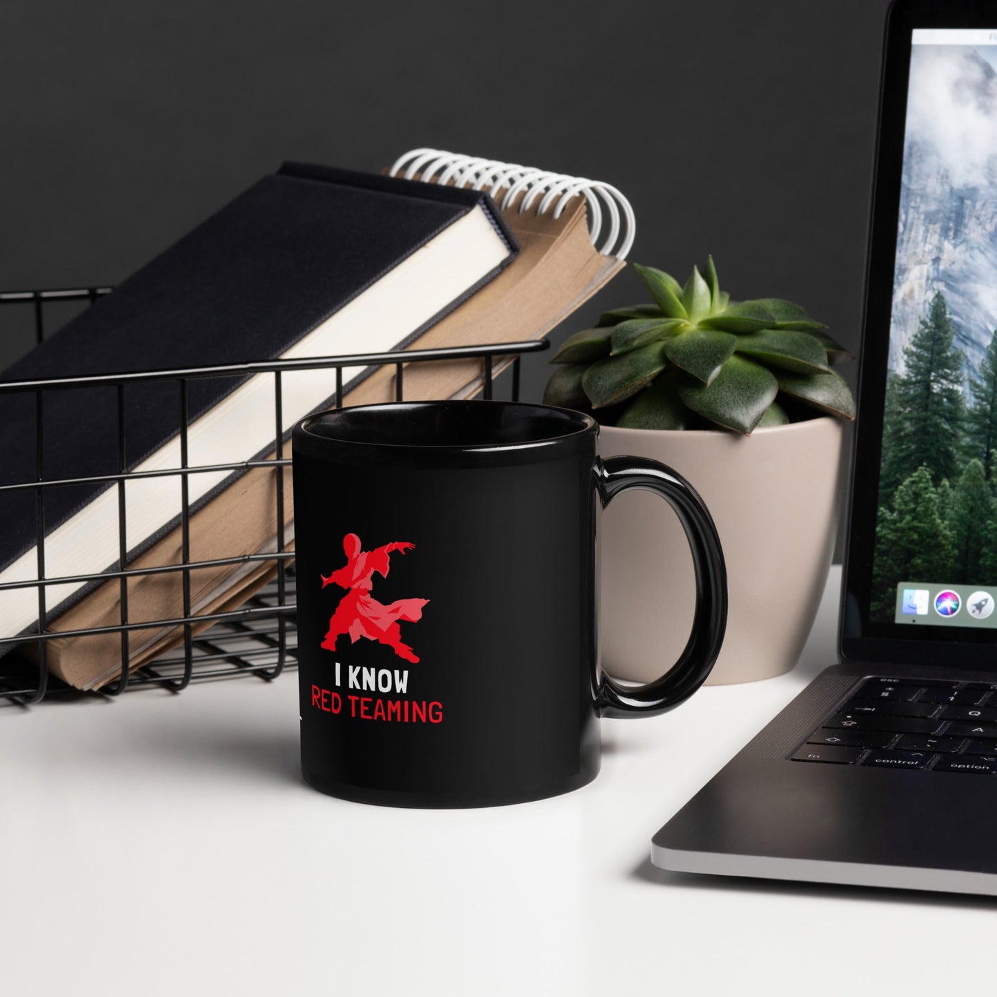 I Know Red Teaming - Black Glossy Mug by DarkByteGear