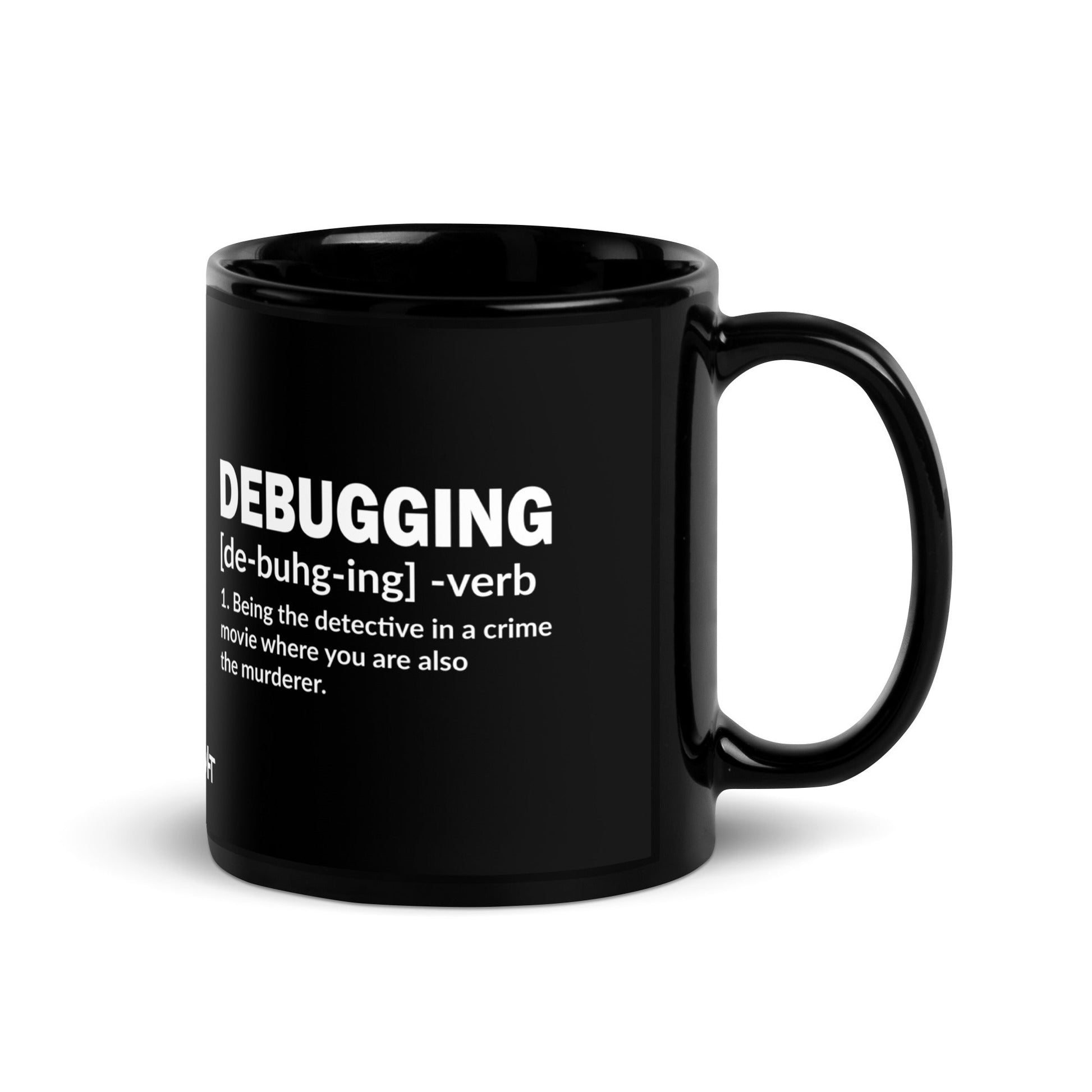 Debugging Definition V1 - Black Glossy Mug by DarkByteGear