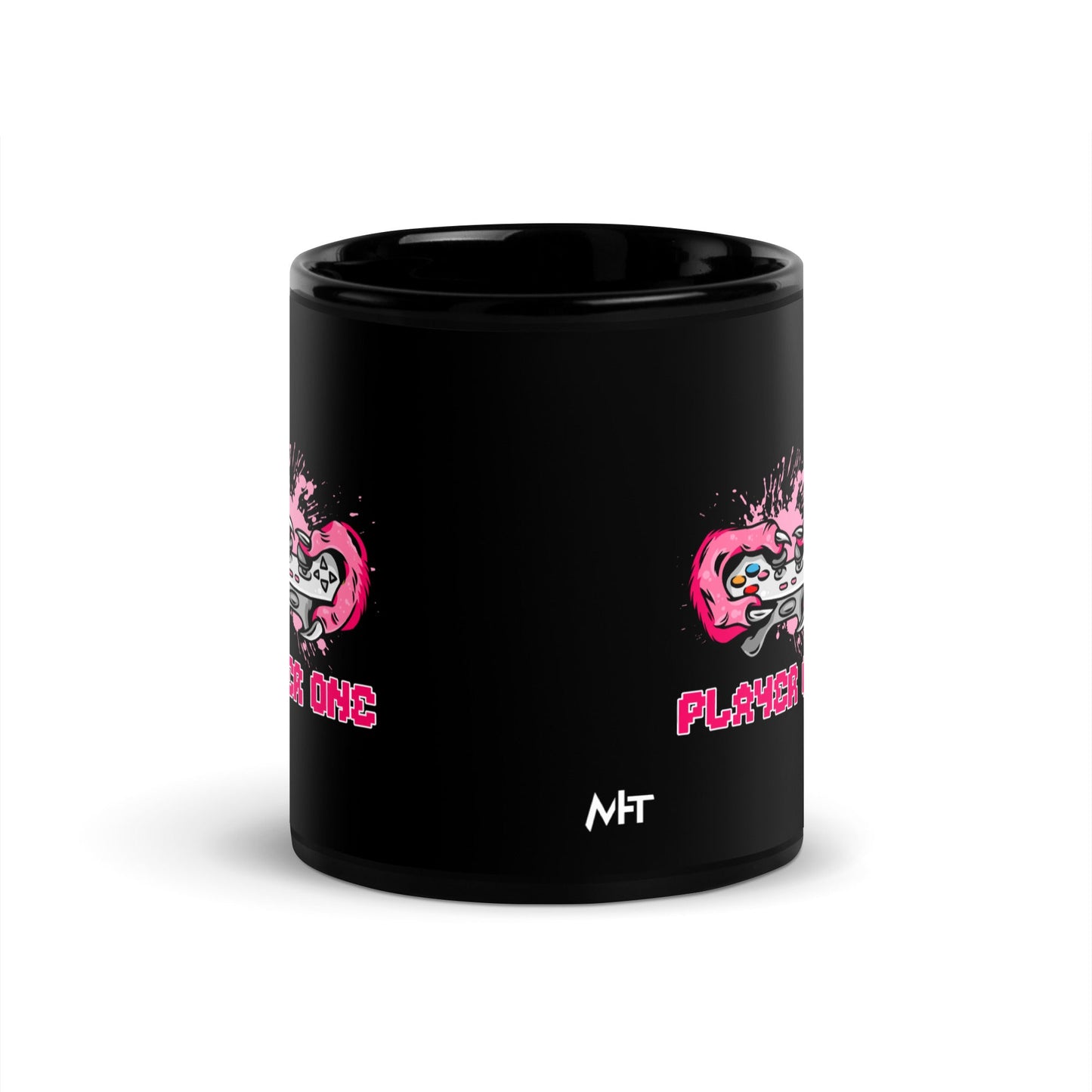 Player One - Black Glossy Mug by DarkByteGear