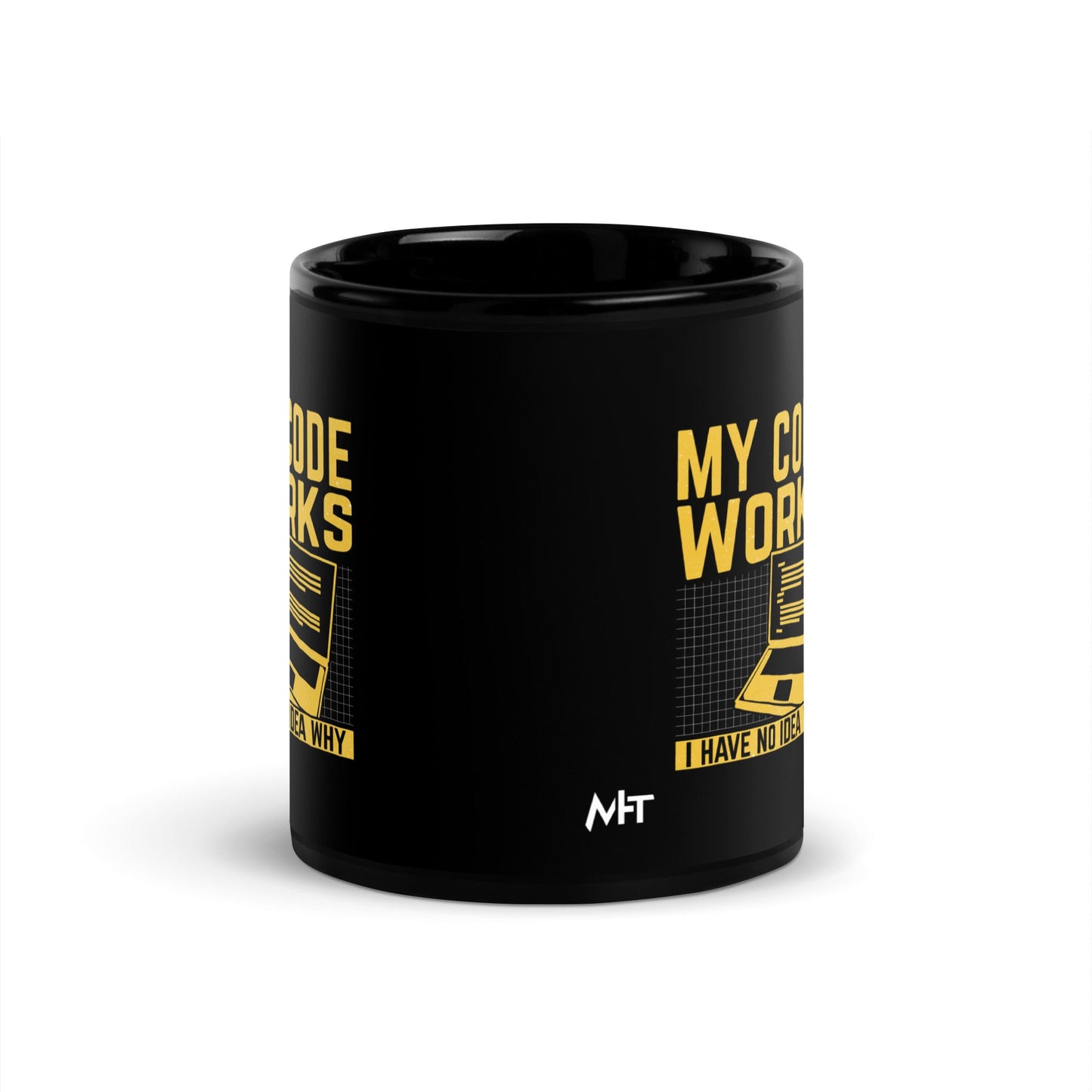 My Code works, I have no Idea why - Black Glossy Mug by DarkByteGear